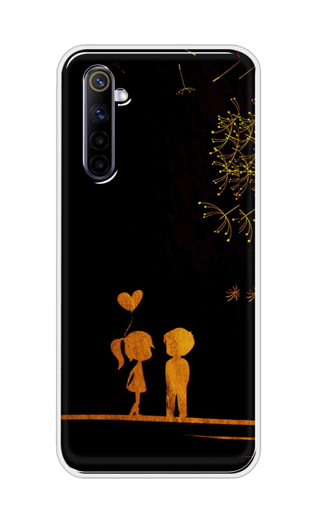 Coberta Back Cover For Realme 6 PRO Back Cover Stylish Case - Girl and Boy Love in Black Design D11017