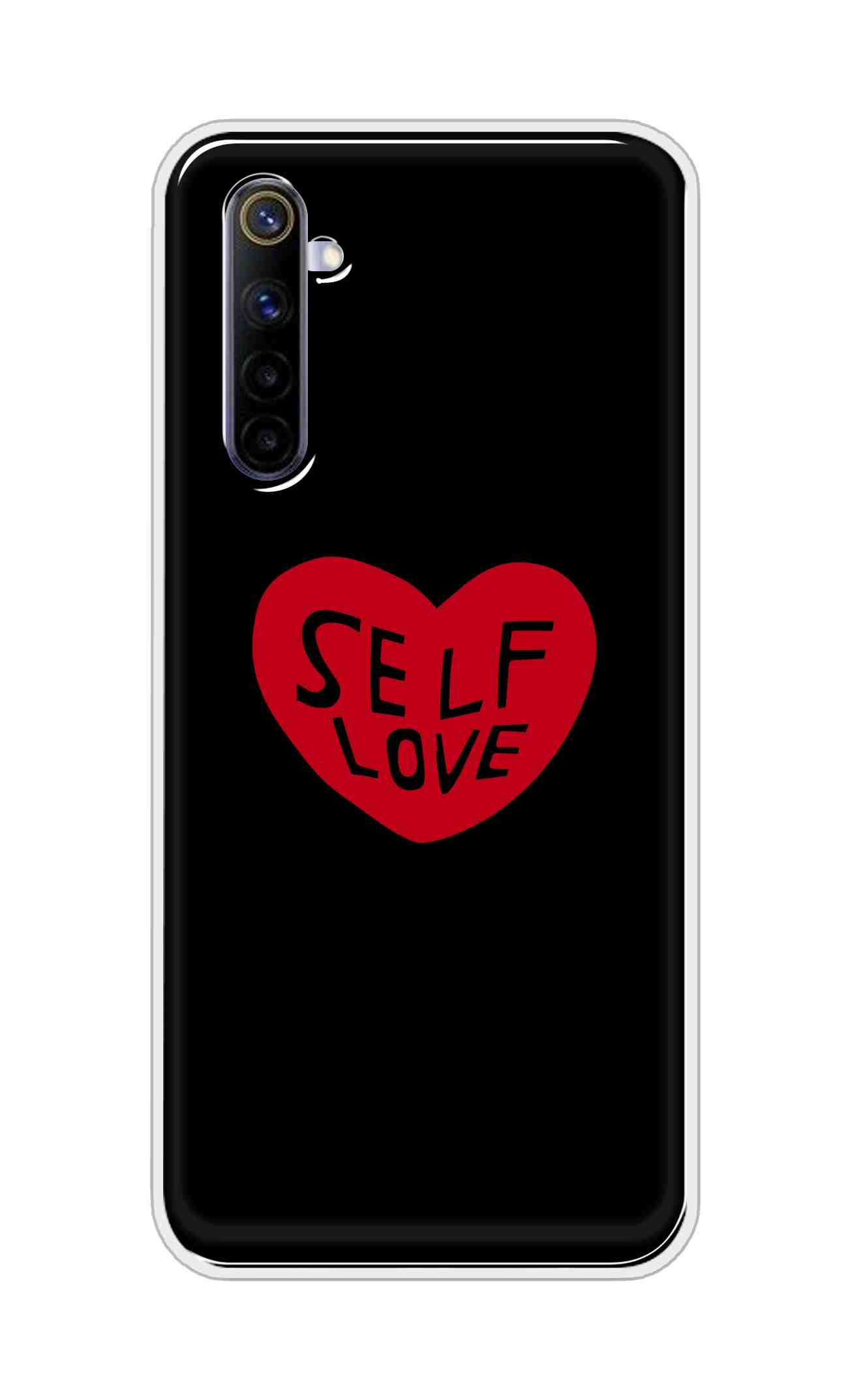 Coberta Back Cover For Realme 6 PRO Back Cover Stylish Case - Self Love Heart in Black Design D16516