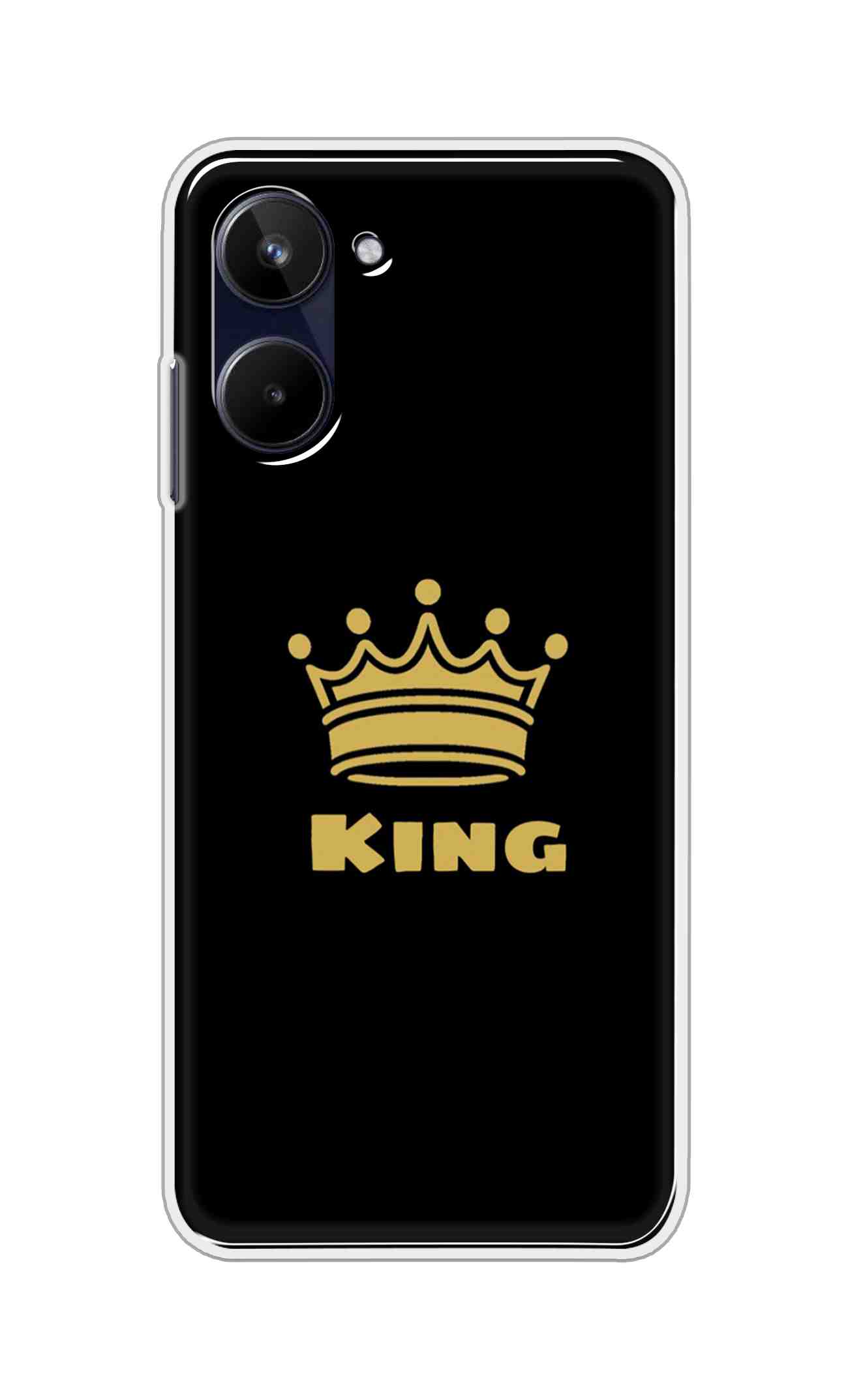 Coberta Back Cover For Realme 10 Back Cover Stylish Case - King Texts in Black Design D11092
