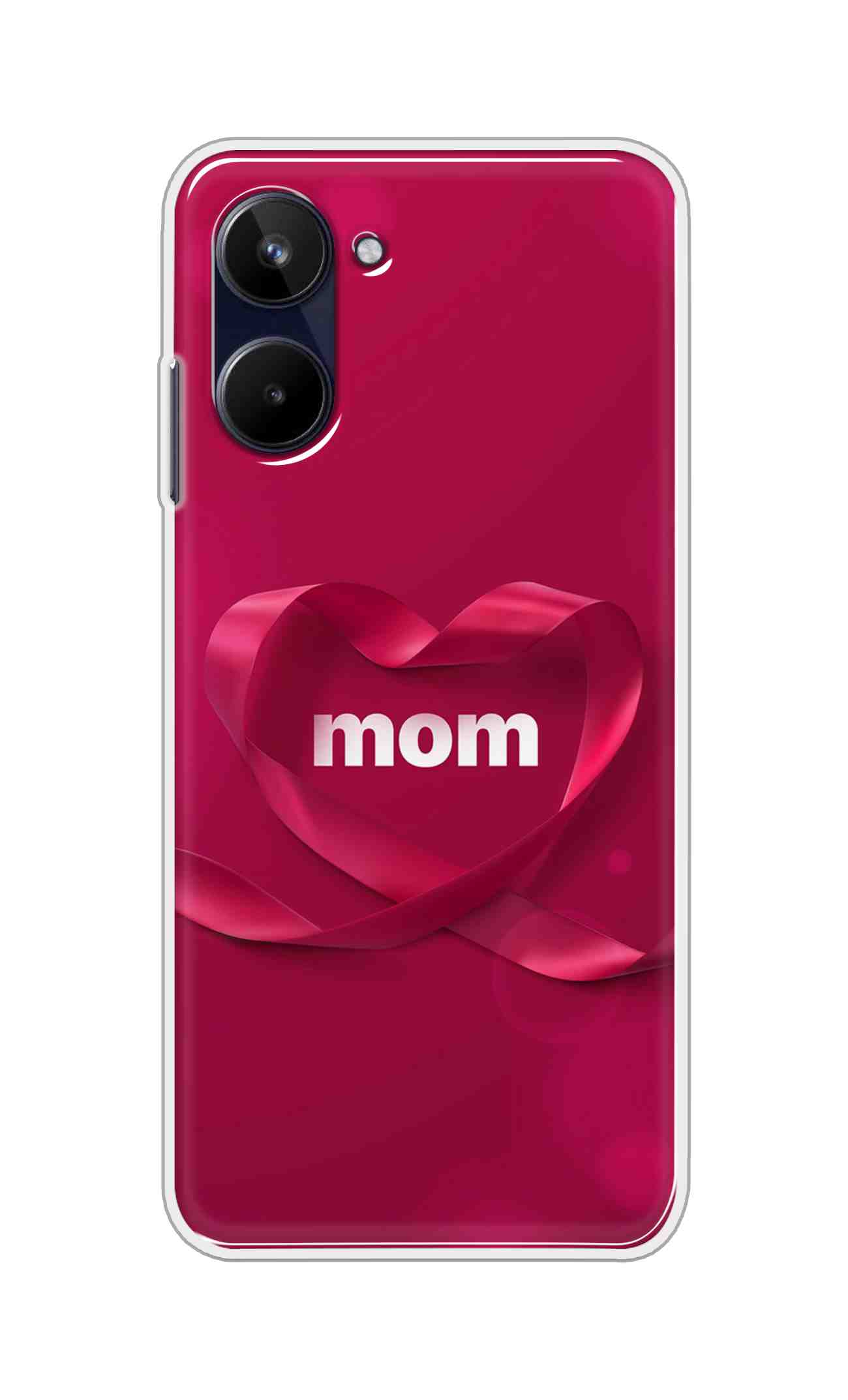 Coberta Back Cover For Realme 10 Back Cover Stylish Case - Mom texts in Red heart Design D11317