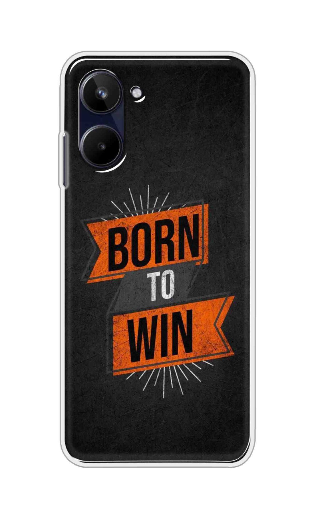 Coberta Back Cover For Realme 10 Back Cover Stylish Case - Born to Win in Black Design D16556