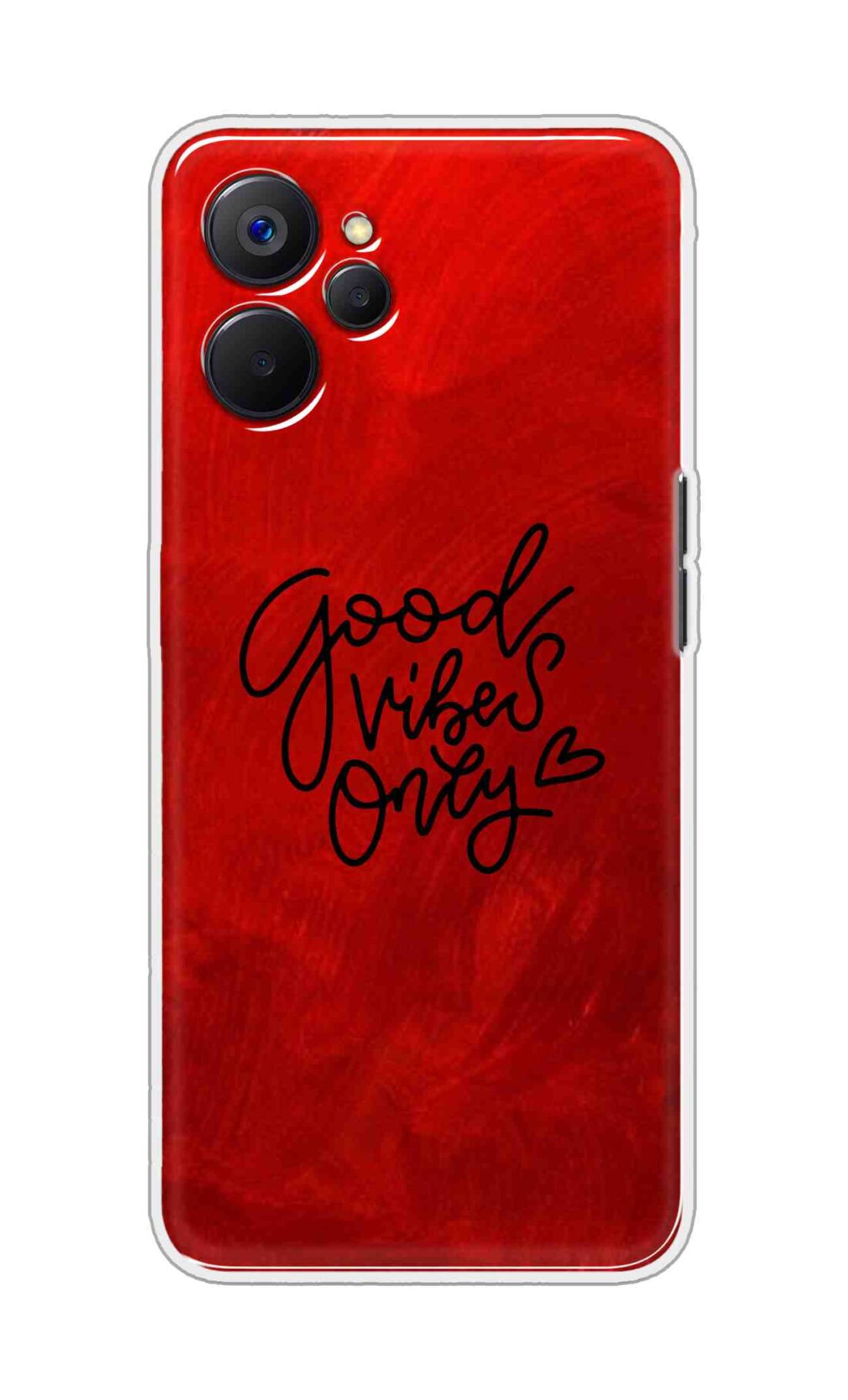 Coberta Back Cover For Realme 10 5G Back Cover Stylish Case - Good Vibes Only in Red Design D16507