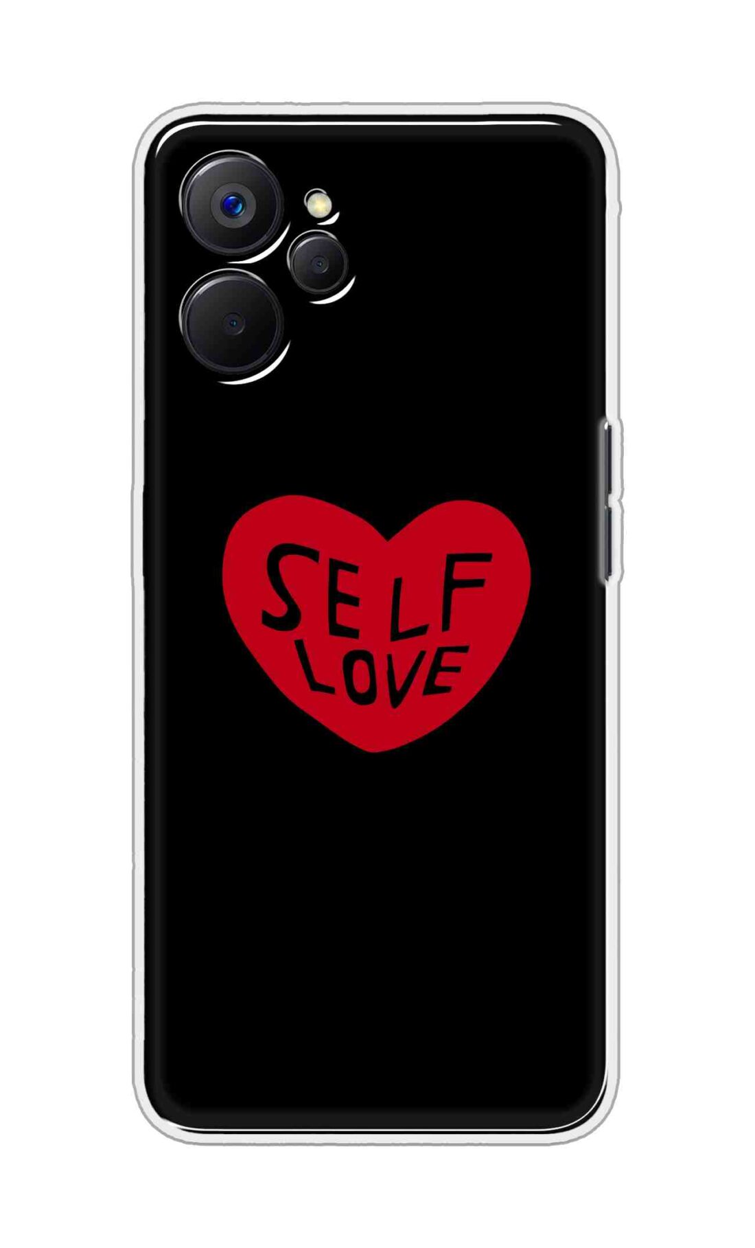 Coberta Back Cover For Realme 10 5G Back Cover Stylish Case - Self Love Heart in Black Design D16516