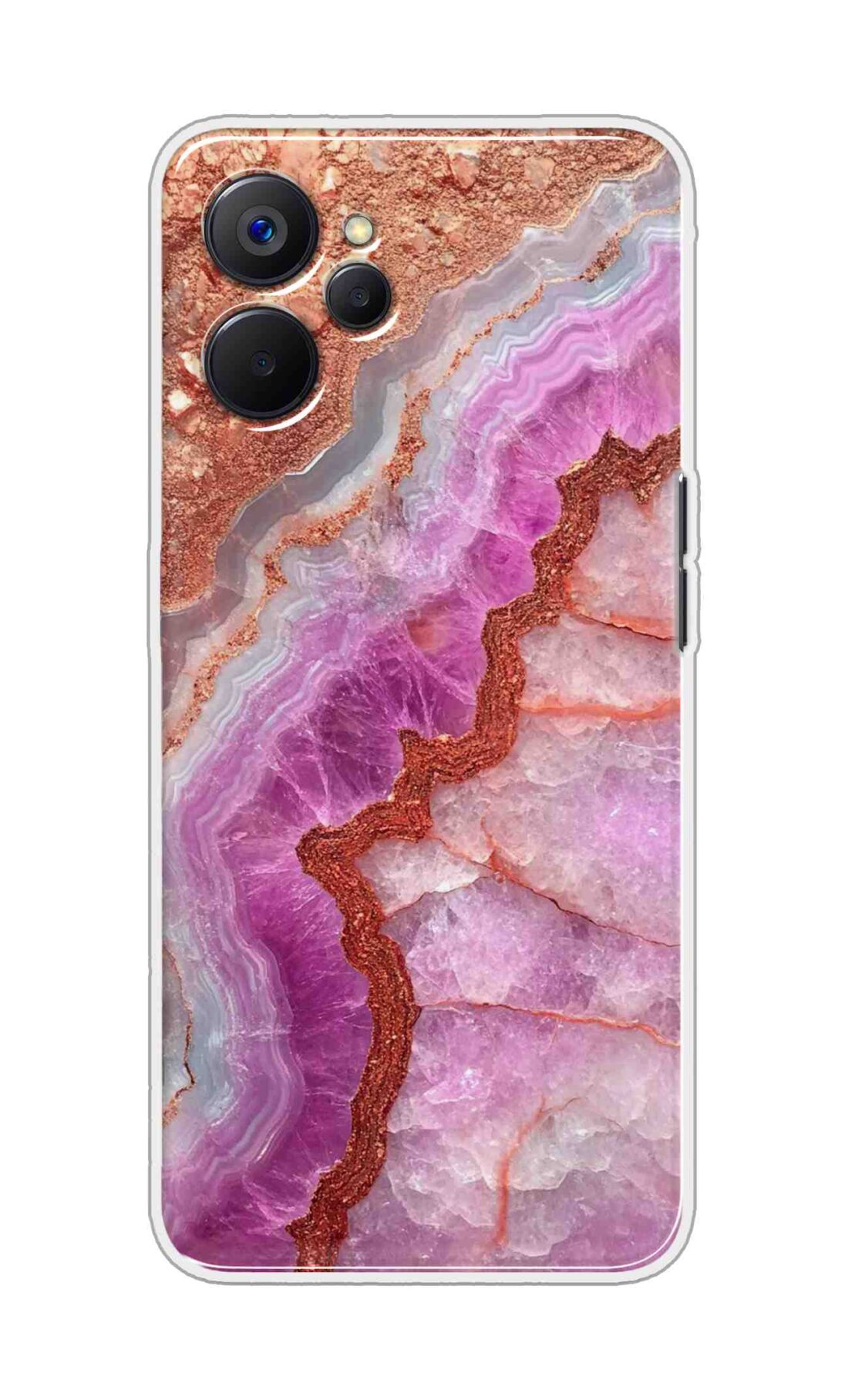 Coberta Back Cover For Realme 10 5G Back Cover Stylish Case - Multicolour Marble Design D16532