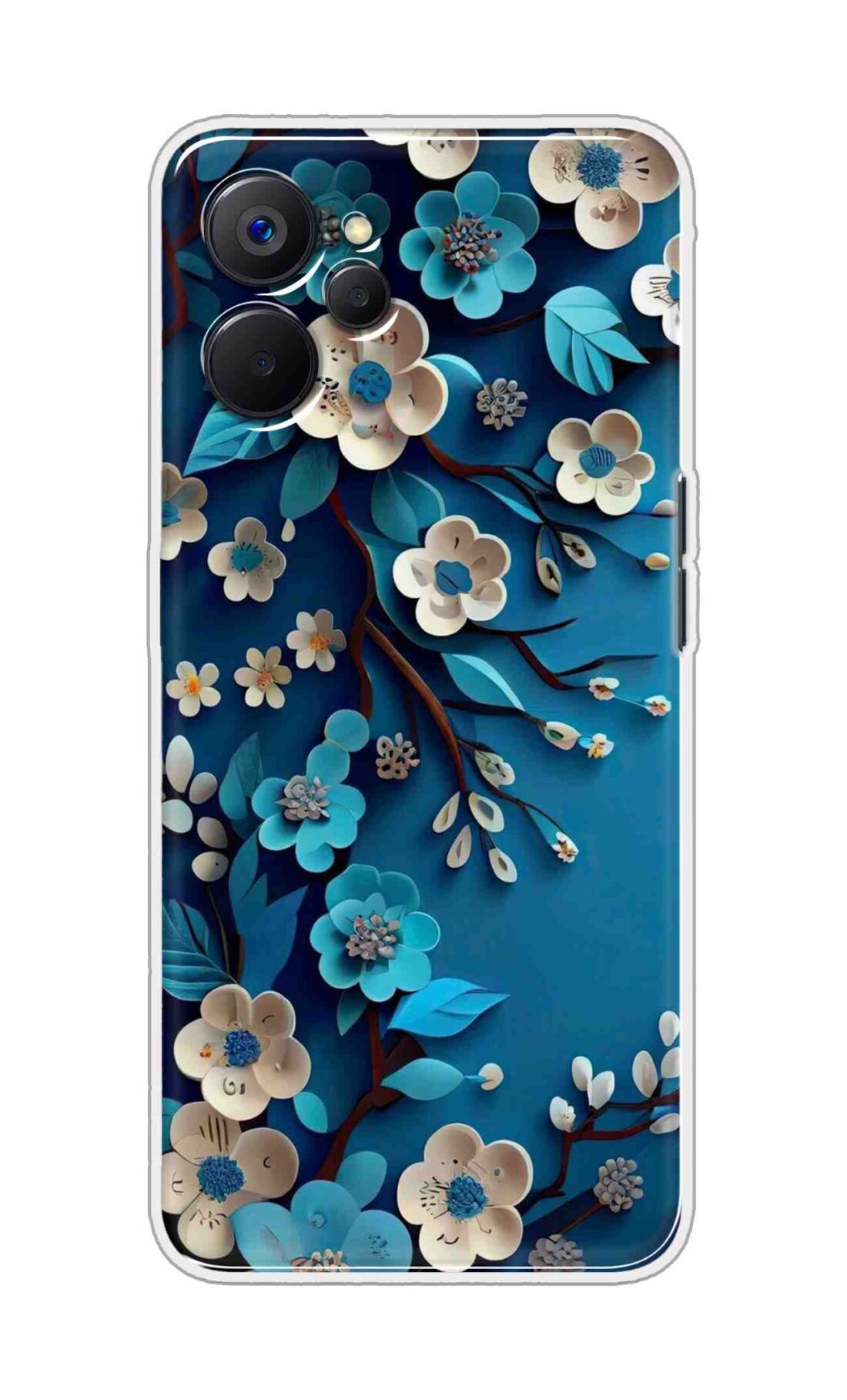 Coberta Back Cover For Realme 10 5G Back Cover Stylish Case - Blue and White Flowers Design D16551