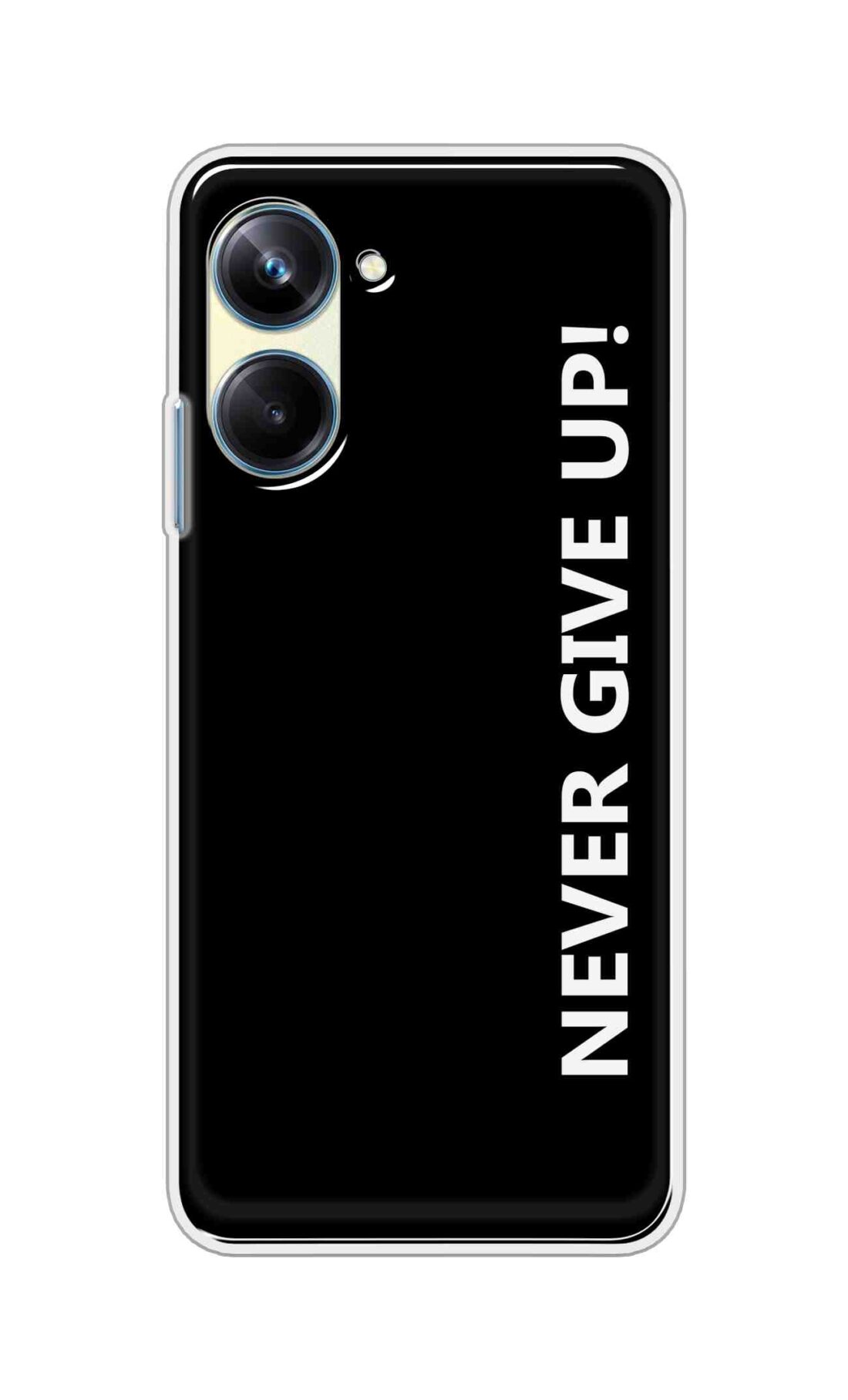 Coberta Back Cover For Realme 10 Pro Back Cover Stylish Case - Never Give Up in Black Design D16656