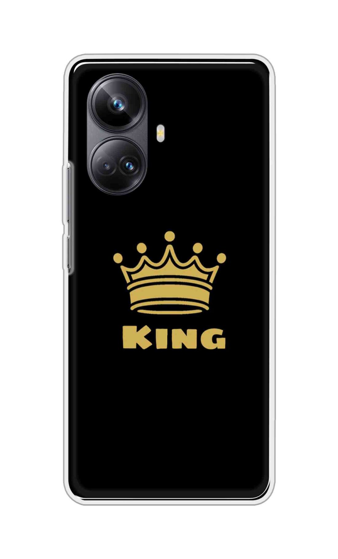 Coberta Back Cover For Realme 10 Pro Plus Back Cover Stylish Case - King Texts in Black Design D11092