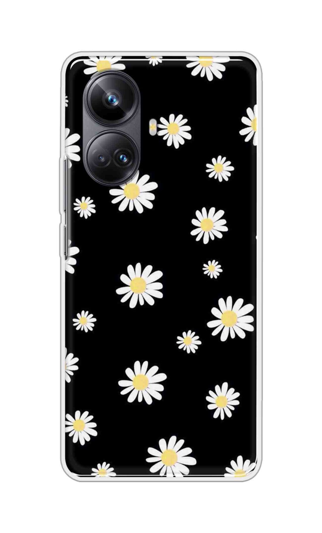 Coberta Back Cover For Realme 10 Pro Plus Back Cover Stylish Case - Sun Flowers in Black Design D11094