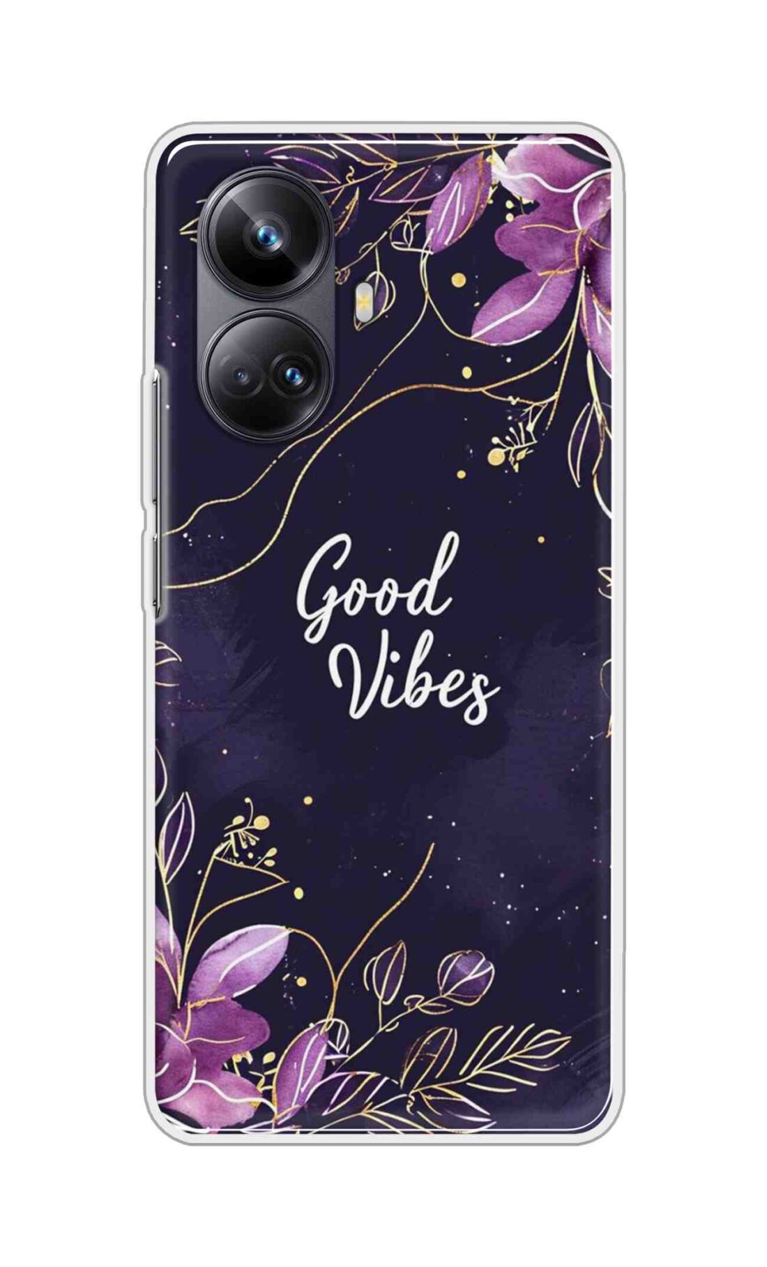 Coberta Back Cover For Realme 10 Pro Plus Back Cover Stylish Case - Good Vibes in Flowers Design D16517