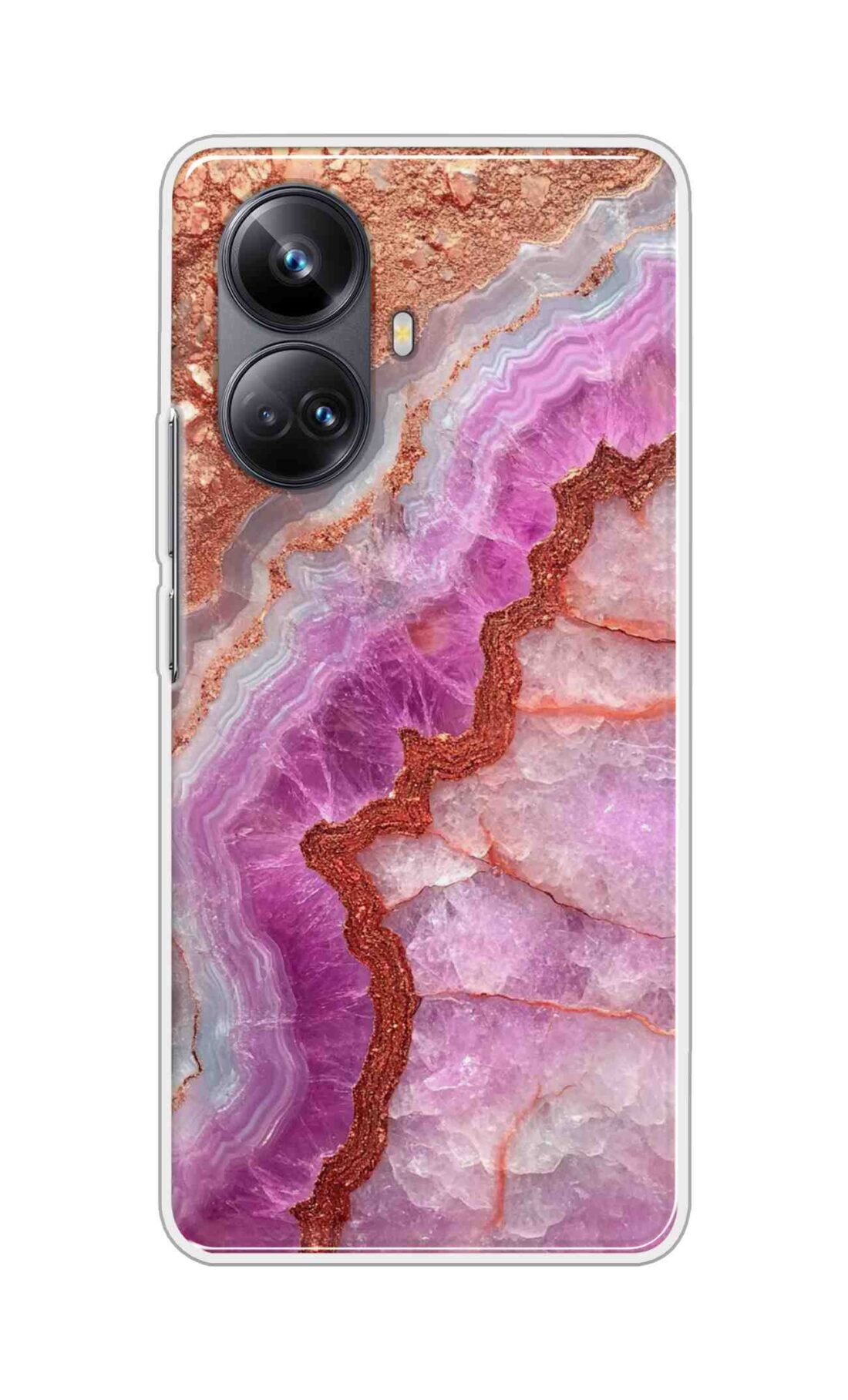 Coberta Back Cover For Realme 10 Pro Plus Back Cover Stylish Case - Multicolour Marble Design D16532