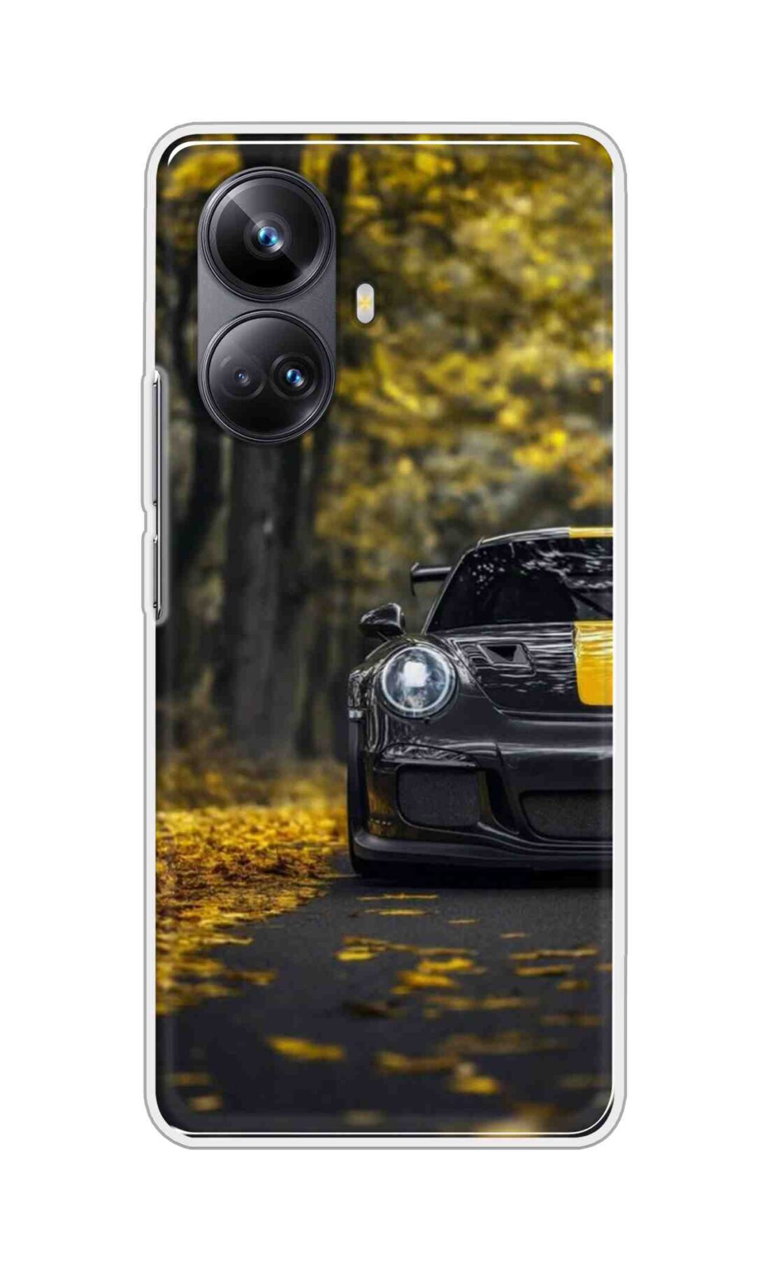 Coberta Back Cover For Realme 10 Pro Plus Back Cover Stylish Case - Black and Yellow Car Design D16561