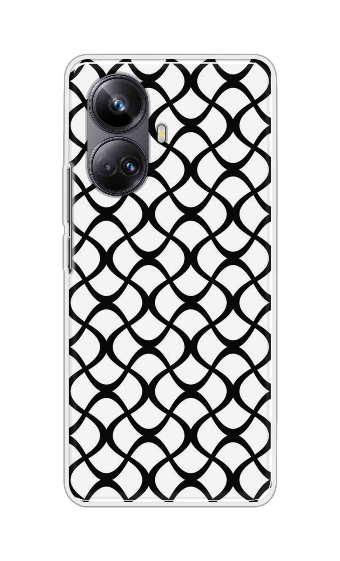 Coberta Back Cover For Realme 10 Pro Plus Back Cover Stylish Case - Black Zig Zag Design D16590