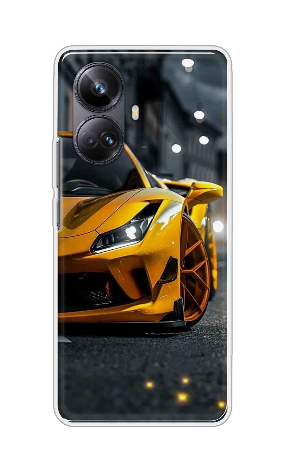 Coberta Back Cover For Realme 10 Pro Plus Back Cover Stylish Case - Orange Modified Car Design D16600