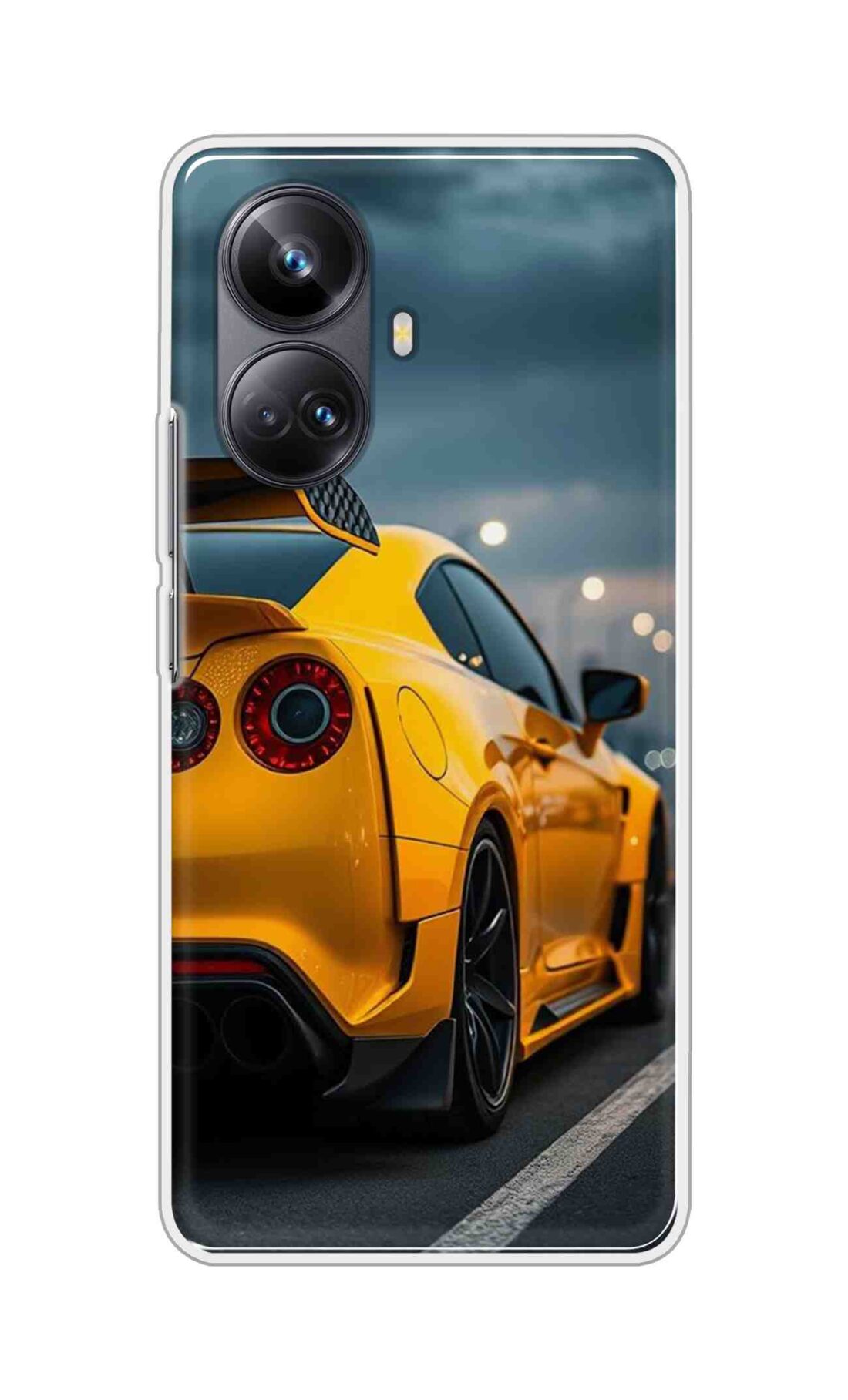 Coberta Back Cover For Realme 10 Pro Plus Back Cover Stylish Case - Orange Modern Car Design D16626