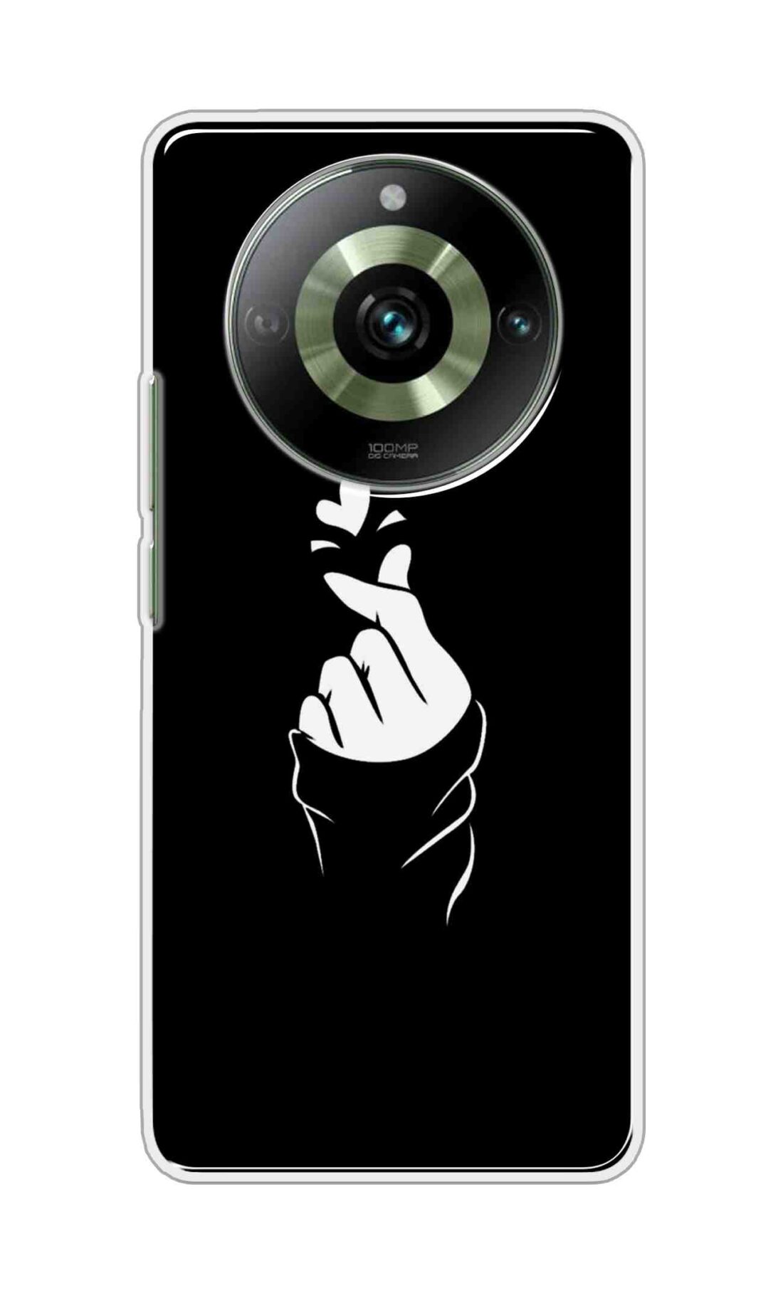 Coberta Back Cover For Realme 11 Pro 5G Back Cover Stylish Case - Black Korean Heart Design D11802