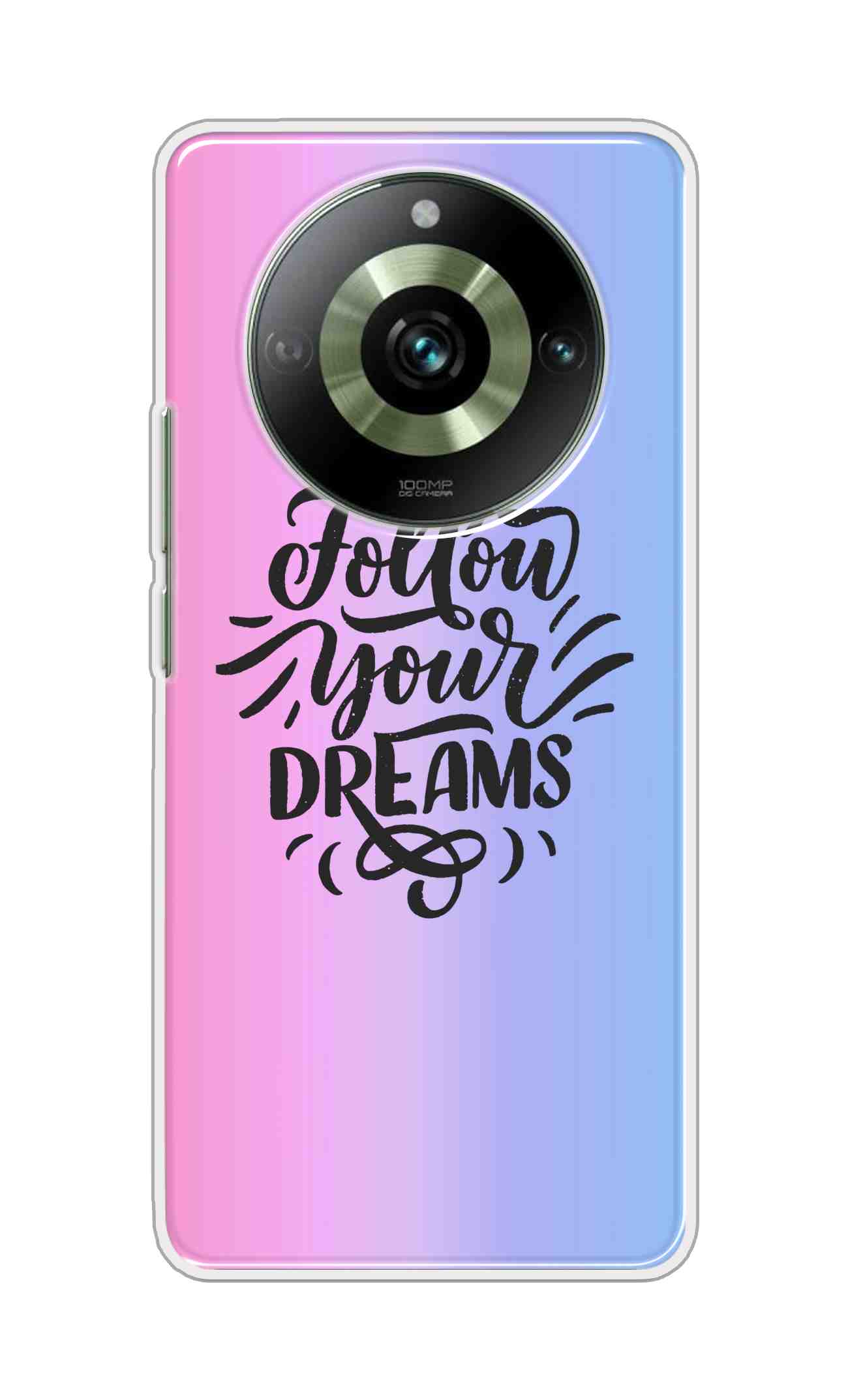 Coberta Back Cover For Realme 11 Pro 5G Back Cover Stylish Case - Follow Your Dreams In Pink And Blue Design D16501