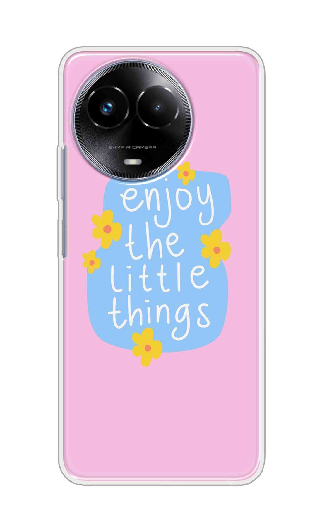 Coberta Back Cover For Realme 11x 5G Back Cover Stylish Case - Enjoy the Little Things in Pink Design D16504