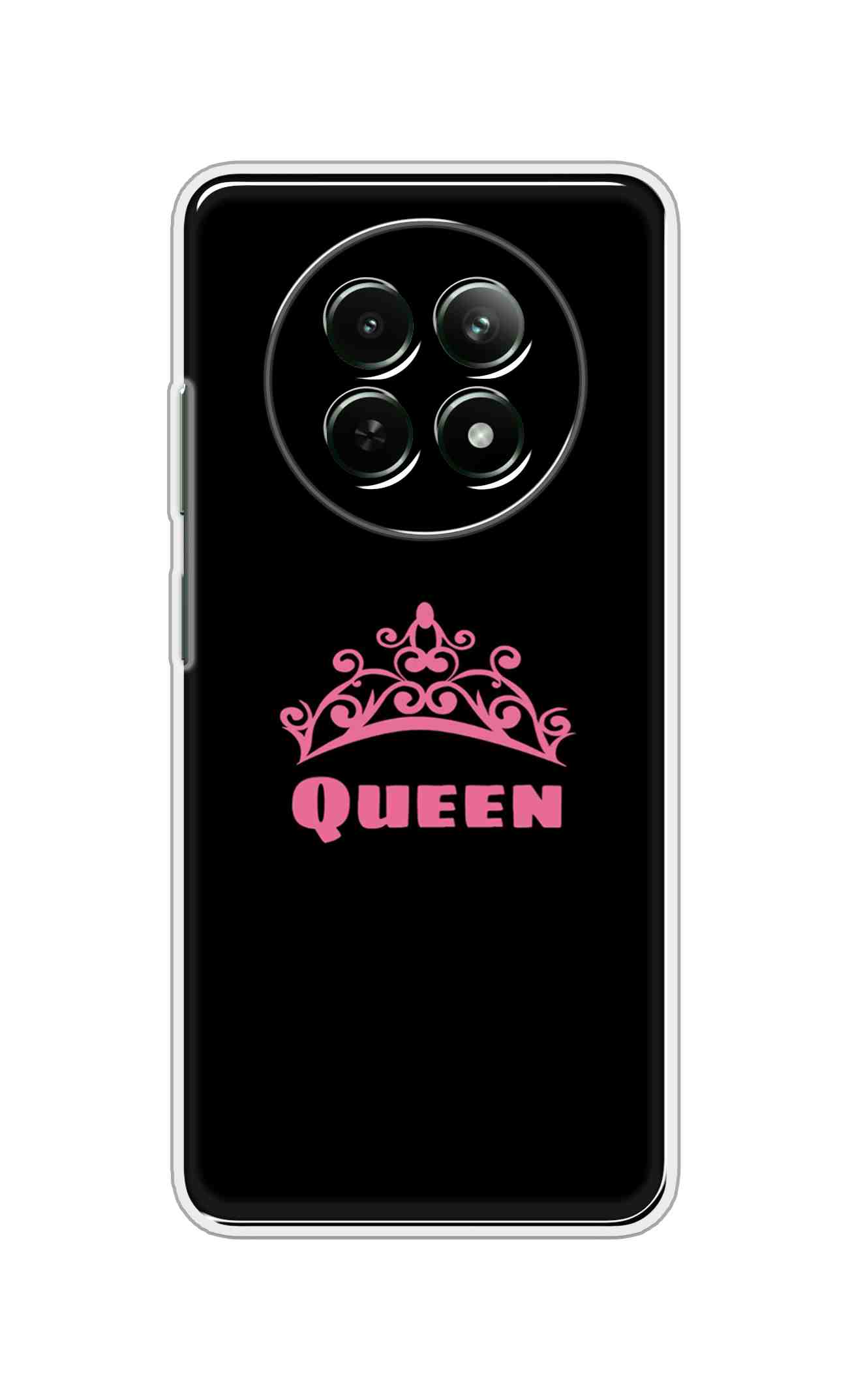 Coberta Back Cover For Realme 13 Plus 5G Back Cover Stylish Case - Queen Texts in Black Design D11091