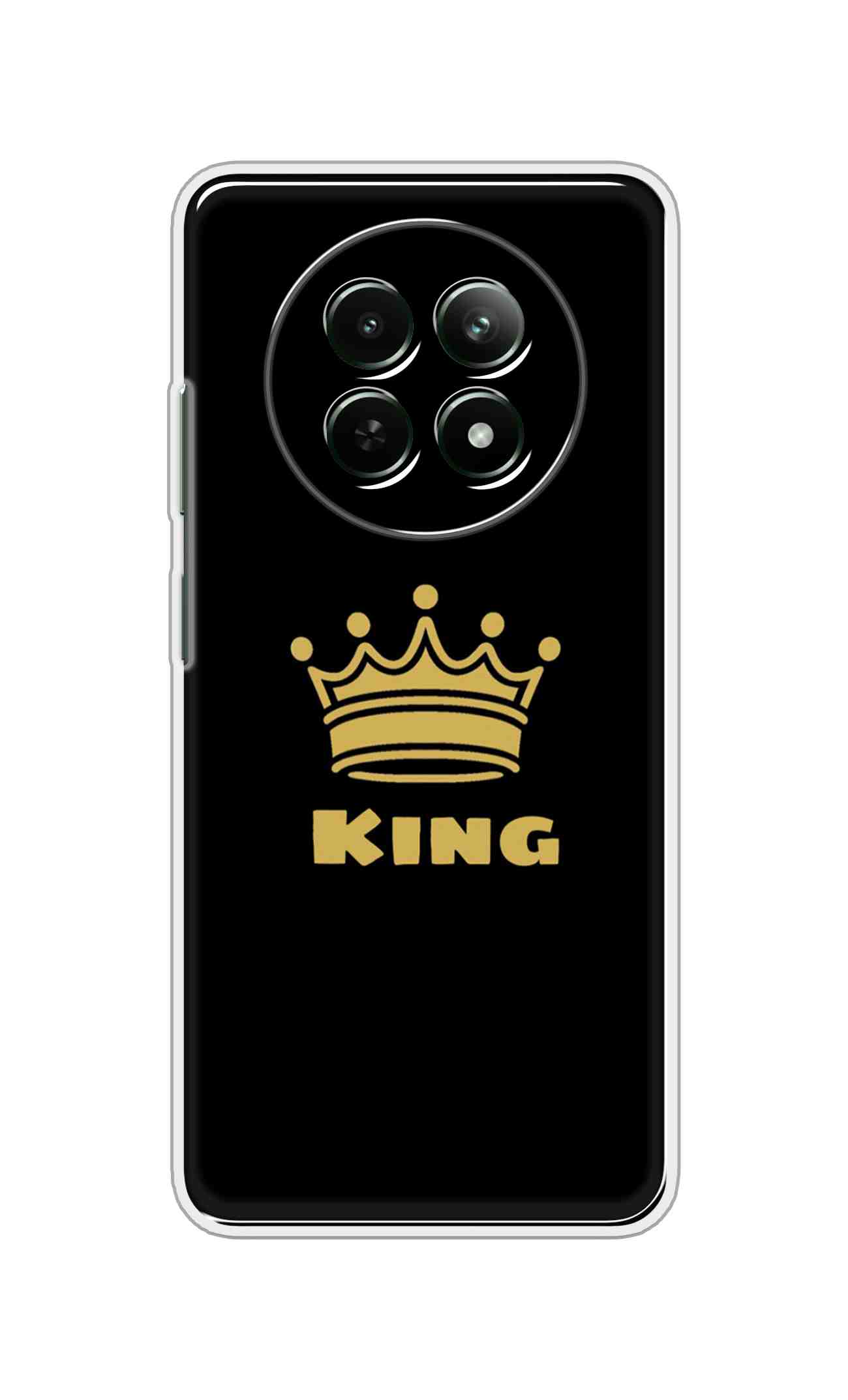 Coberta Back Cover For Realme 13 Plus 5G Back Cover Stylish Case - King Texts in Black Design D11092