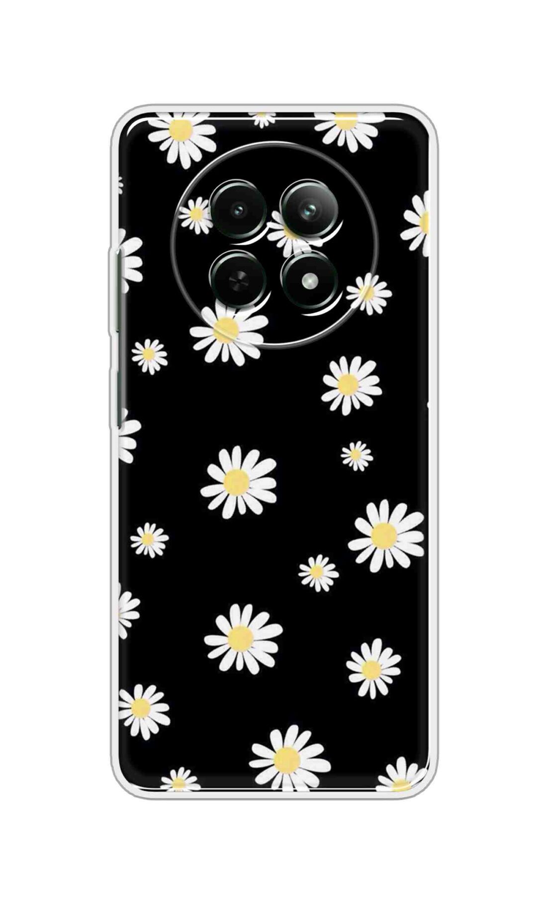 Coberta Back Cover For Realme 13 5G Back Cover Stylish Case - Sun Flowers in Black Design D11094