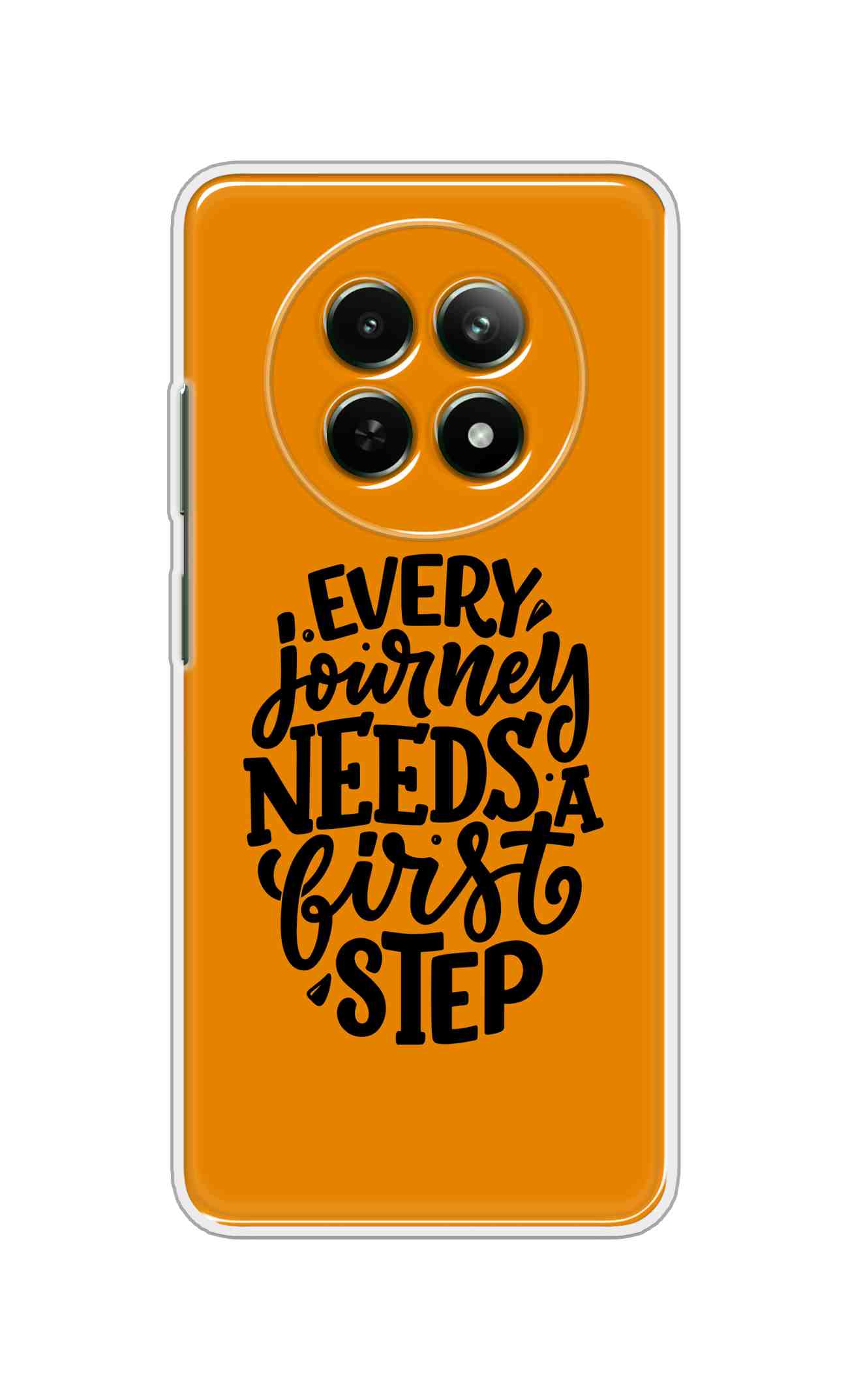 Coberta Back Cover For Realme C65 5G Back Cover Stylish Case - Every Journey Needs a First Step in Orange Design D16503