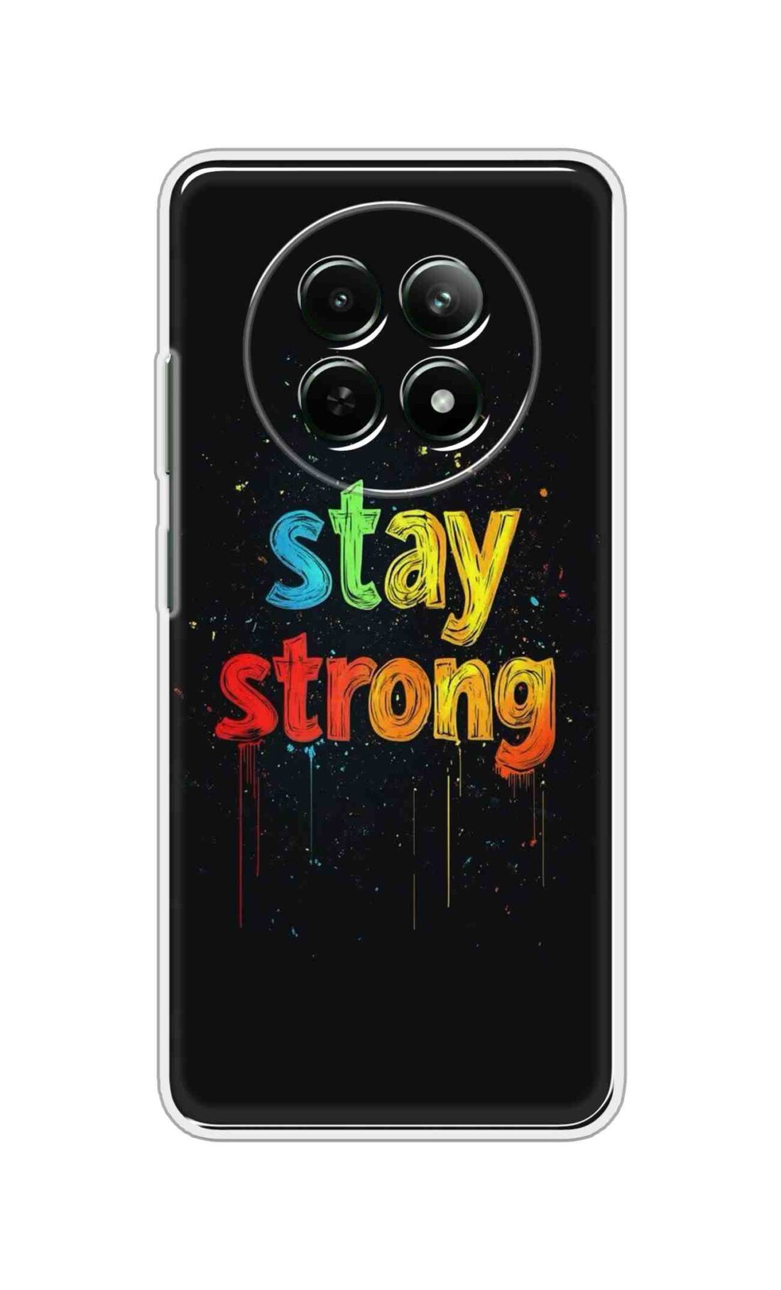 Coberta Back Cover For Realme C65 5G Back Cover Stylish Case - Stay Strong in Black Design D16558