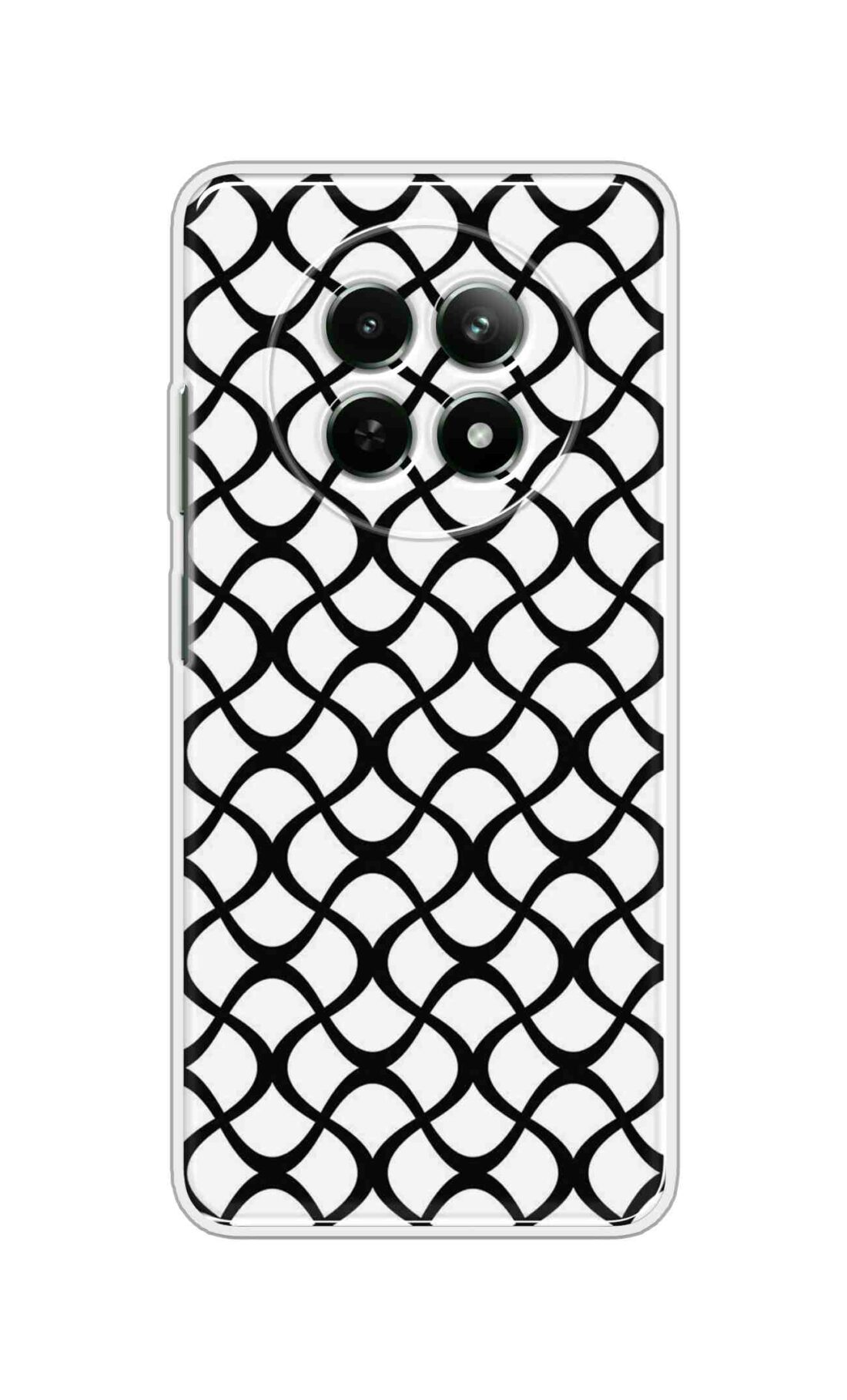 Coberta Back Cover For Realme C65 5G Back Cover Stylish Case - Black Zig Zag Design D16590