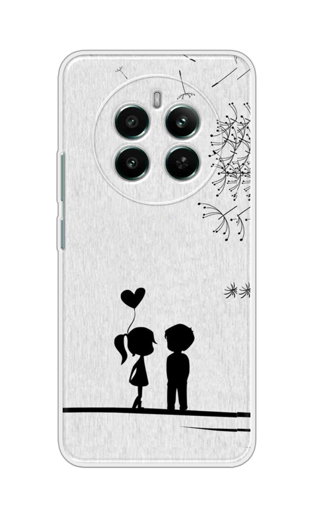 Coberta Back Cover For Realme 13 4G Back Cover Stylish Case - Girl and Boy Love in White Design D11018