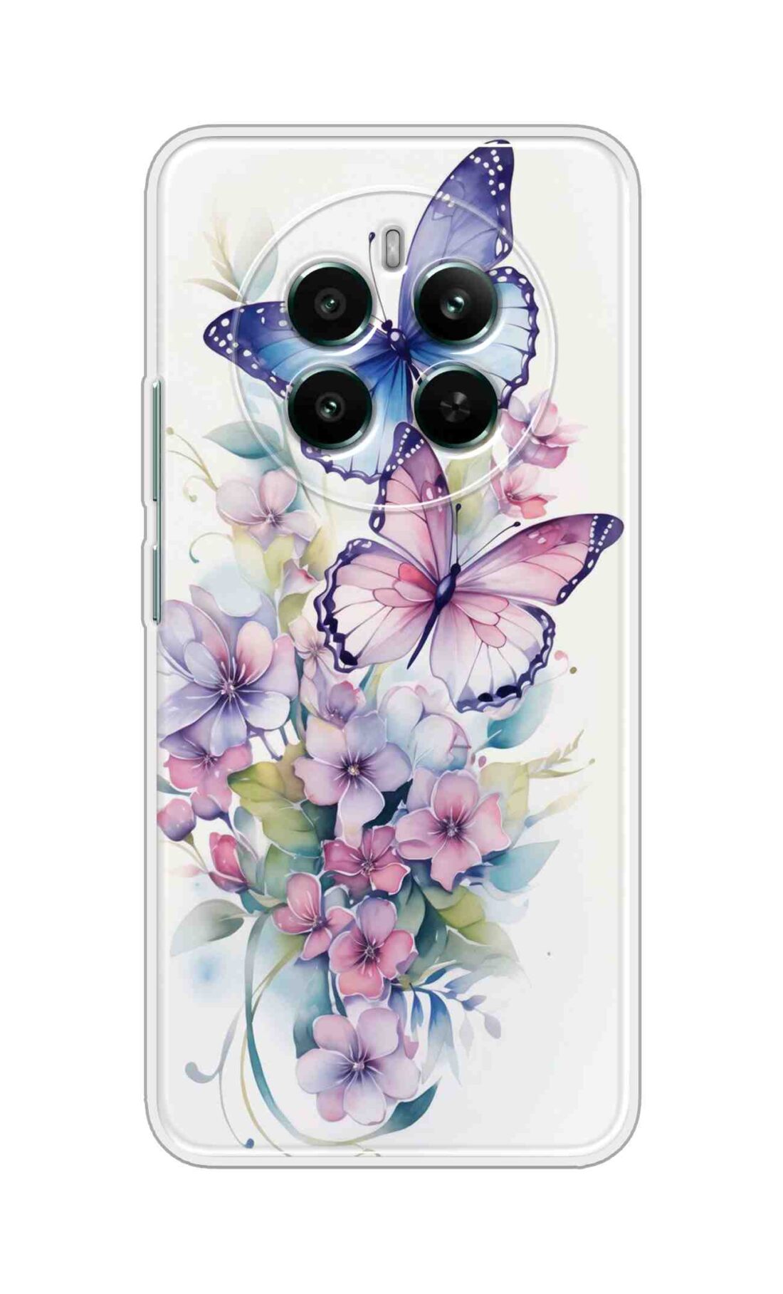 Coberta Back Cover For Realme 13 4G Back Cover Stylish Case - Butterfly with Flowers Design D16524