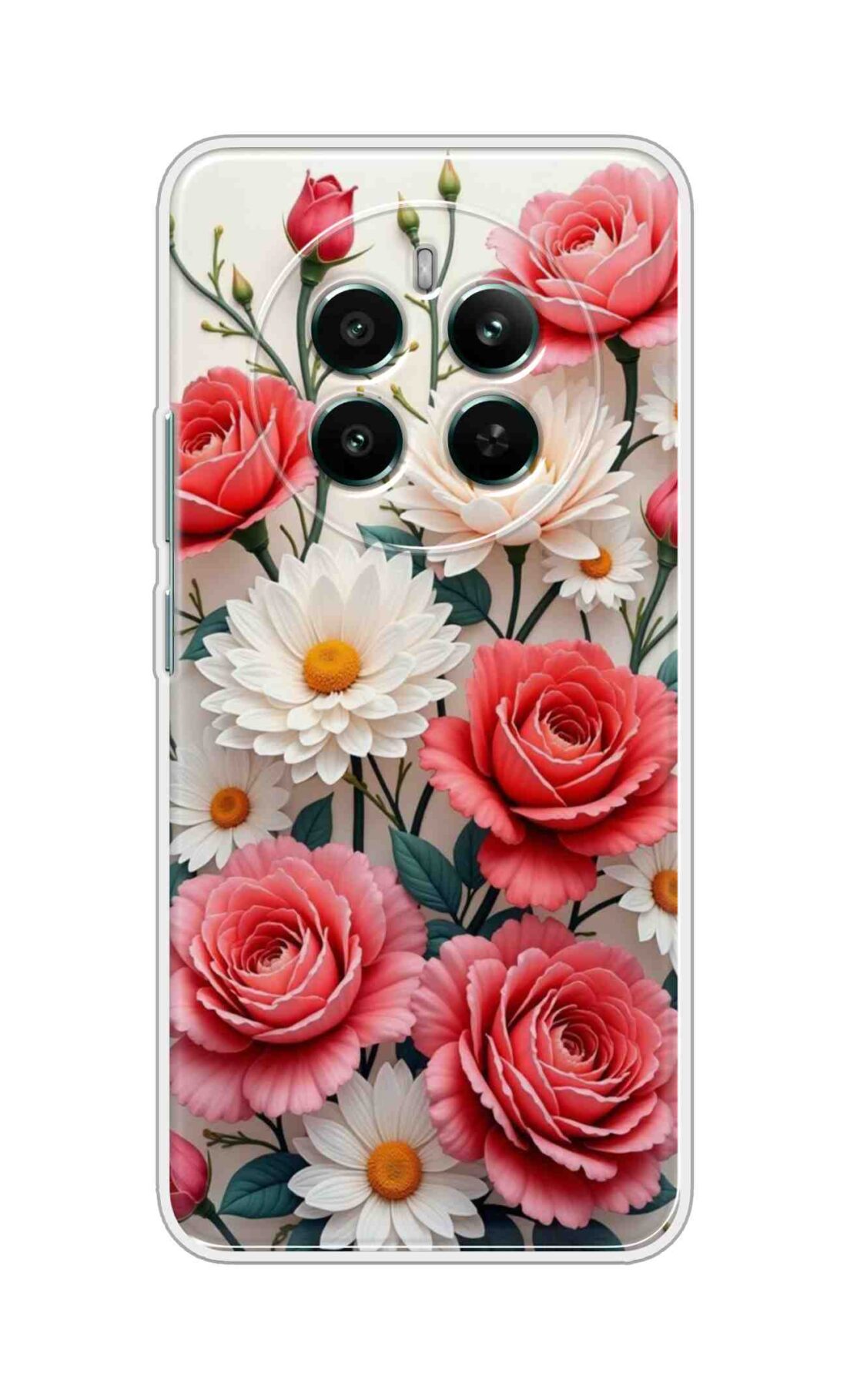 Coberta Back Cover For Realme 13 4G Back Cover Stylish Case - Sunflowers and Rose Design D16557