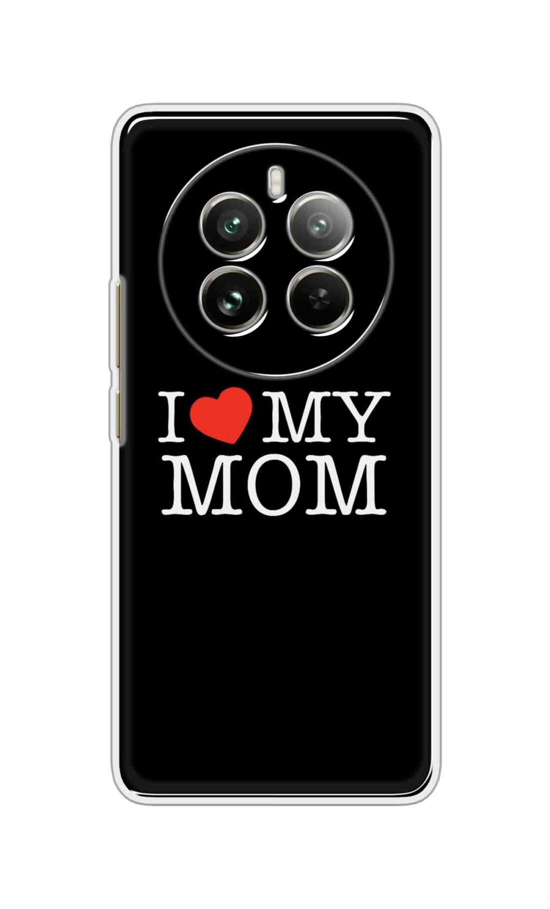 Coberta Back Cover For Realme 12 Pro 5G Back Cover Stylish Case - I Love My Mom in Black Design D11011