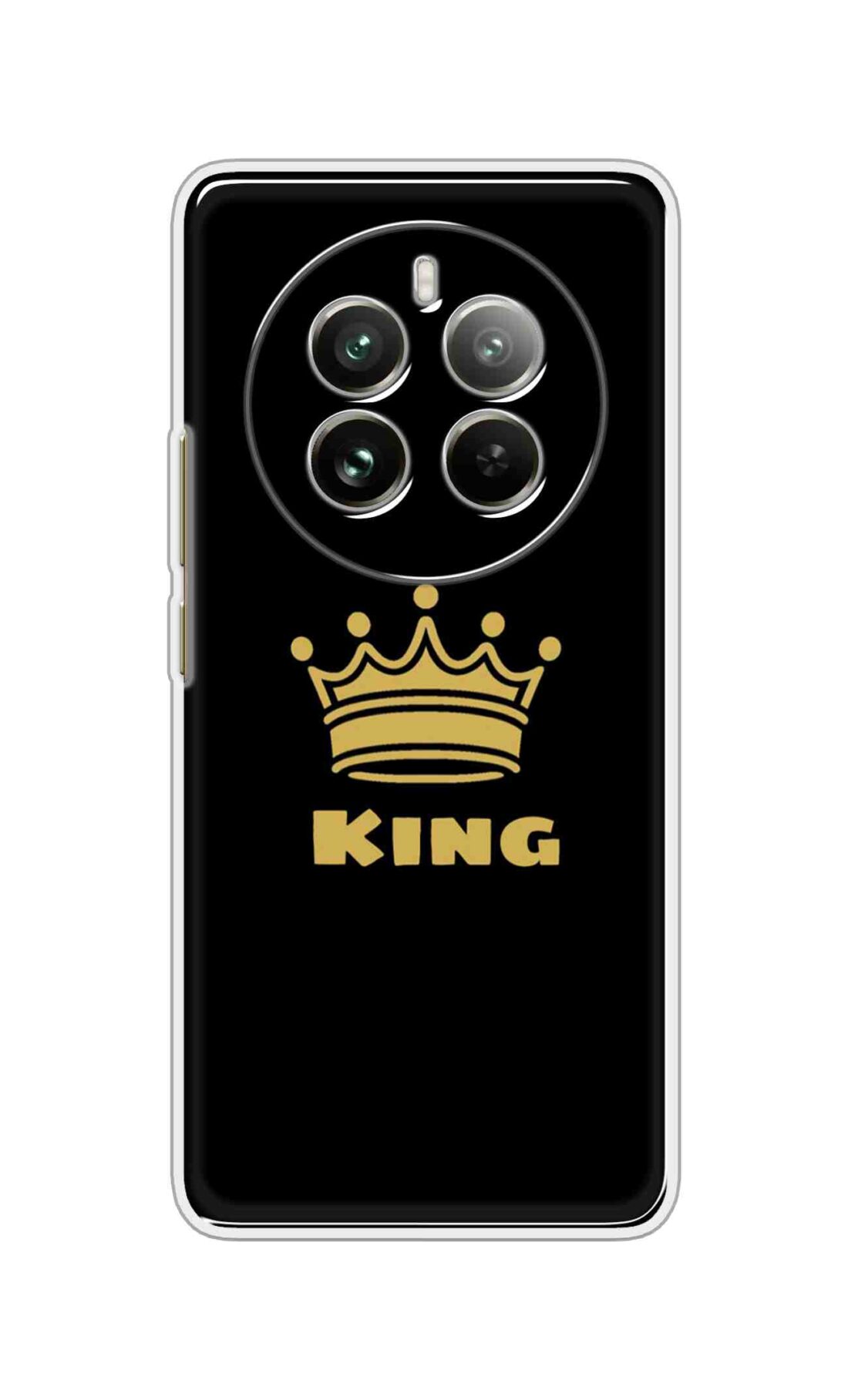 Coberta Back Cover For Realme 12 Pro 5G Back Cover Stylish Case - King Texts in Black Design D11092