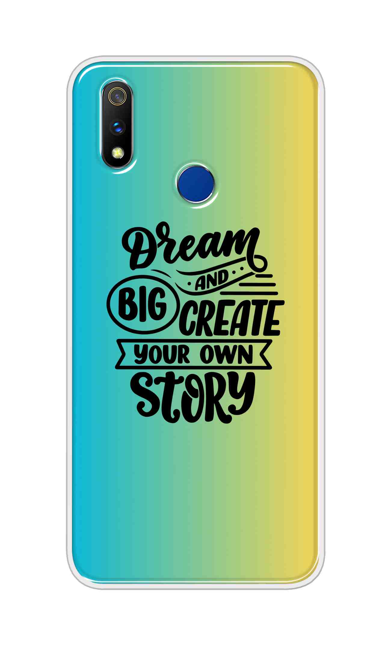 Coberta Back Cover For Realme 3 Pro Back Cover Stylish Case - Dream Big and Create Your Own Story Design D16506