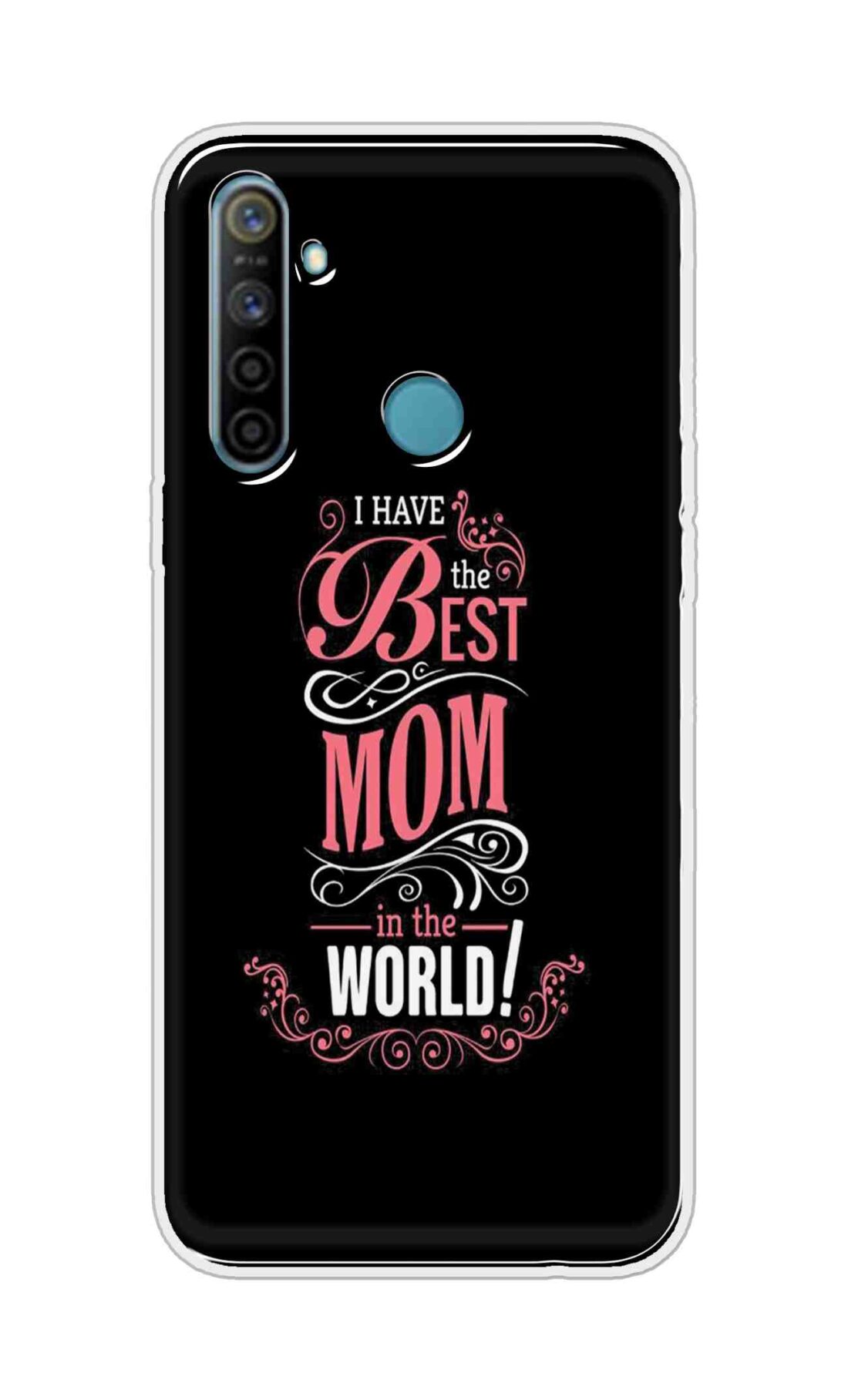 Coberta Back Cover For Realme 5i Back Cover Stylish Case - I Have the Best Mom in the World in Black Design D16497