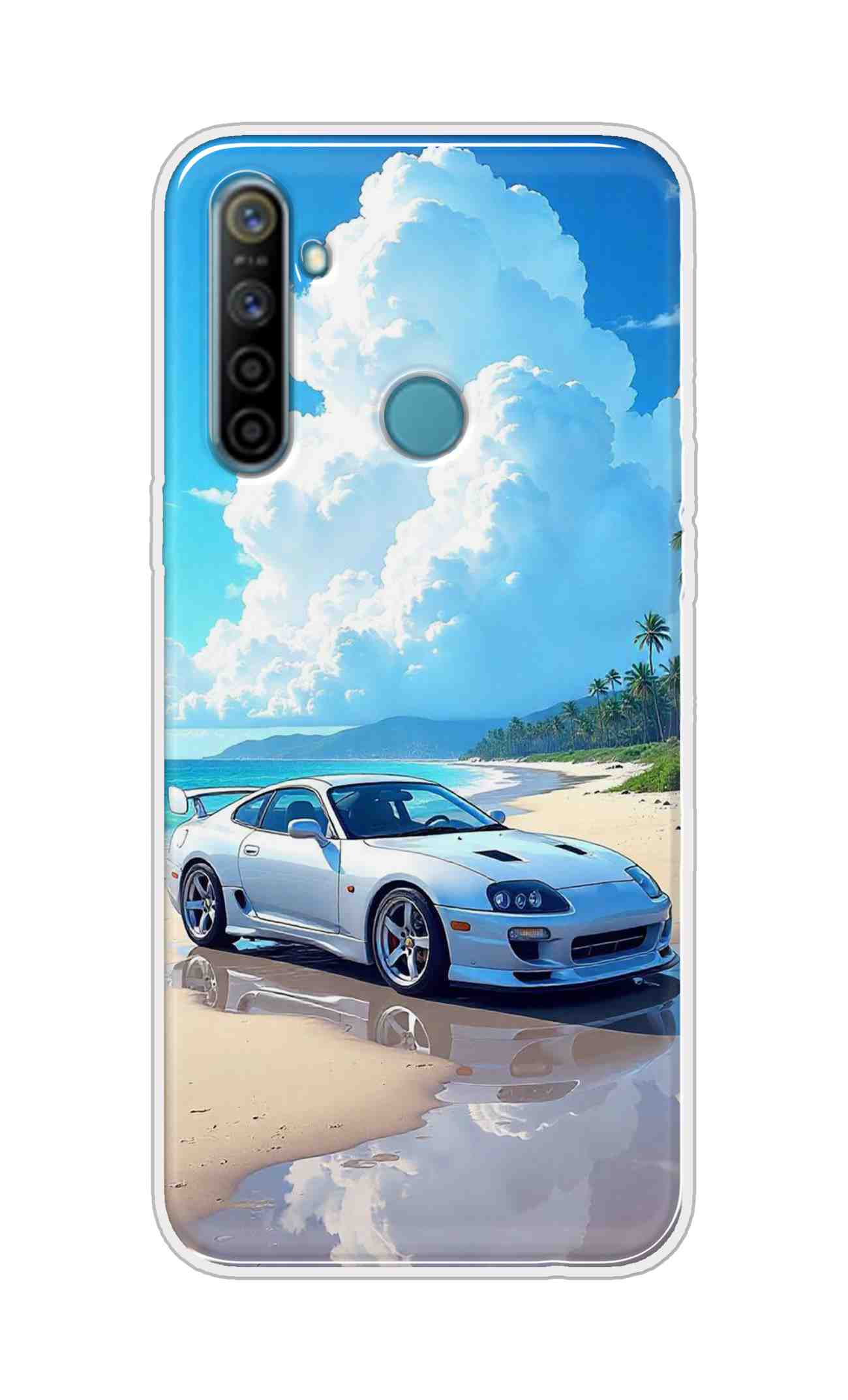 Coberta Back Cover For Realme 5i Back Cover Stylish Case - Car in Good Nature Design D16536