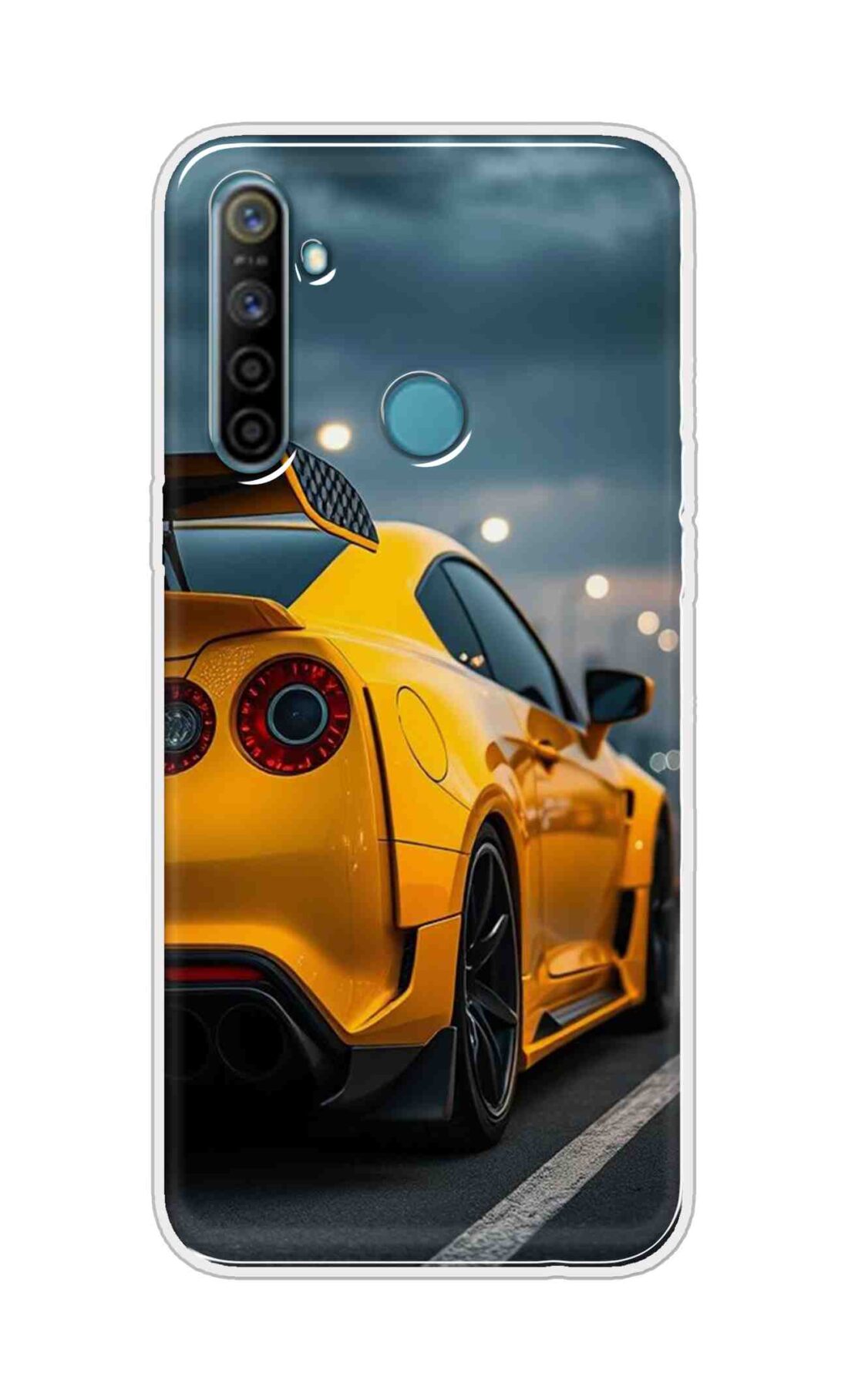 Coberta Back Cover For Realme 5i Back Cover Stylish Case - Orange Modern Car Design D16626