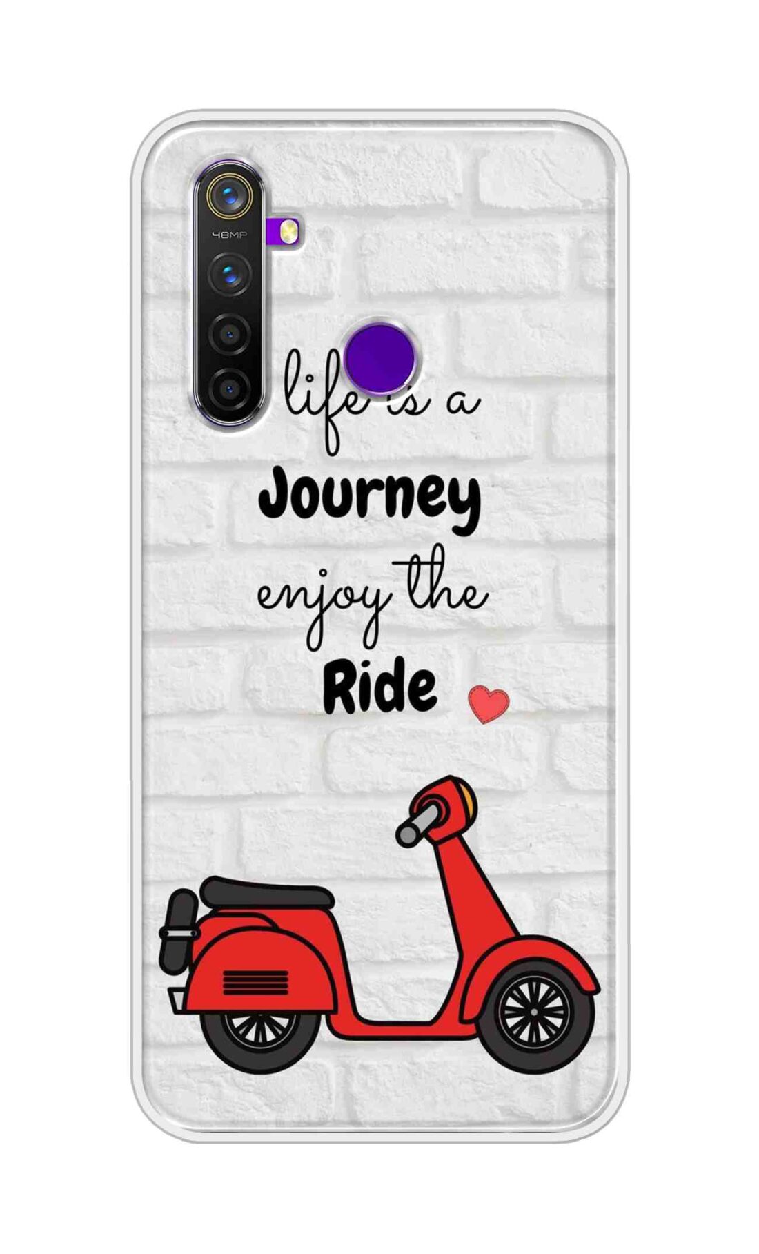 Coberta Back Cover For Realme 5 pro Back Cover Stylish Case - Life is a Journey Enjoy the Ride Design D16541