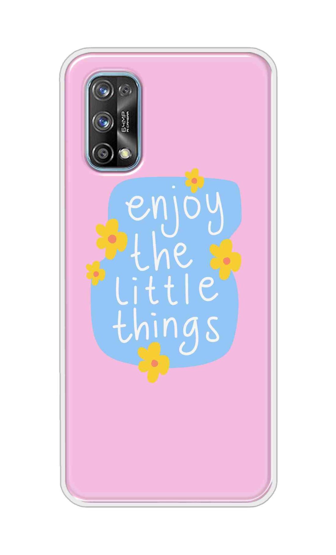 Coberta Back Cover For Realme 7 Pro Back Cover Stylish Case - Enjoy the Little Things in Pink Design D16504