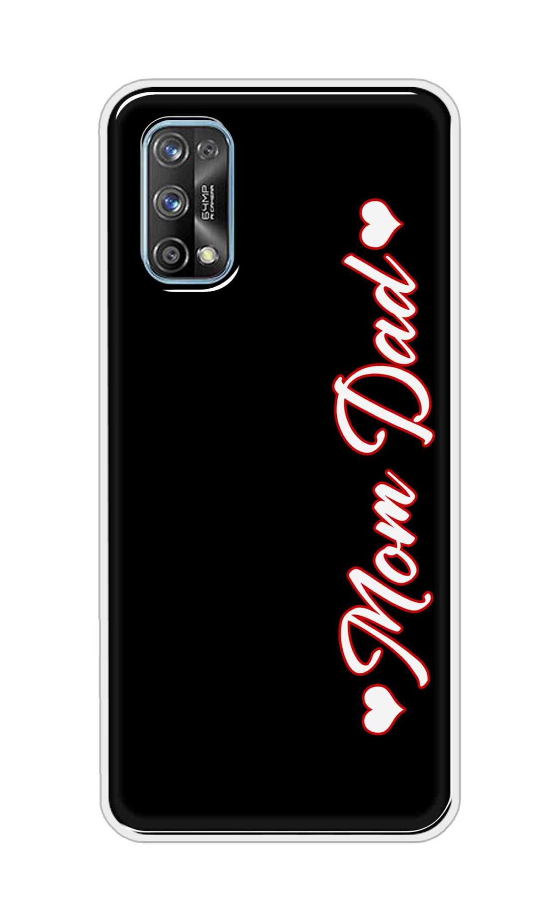 Coberta Back Cover For Realme 7 Pro Back Cover Stylish Case - Mom and Dad in Black Design D16655