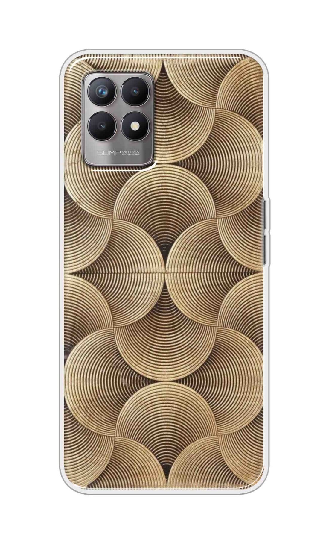 Coberta Back Cover For Realme 8i Back Cover Stylish Case - Brown Pattern Design D16582