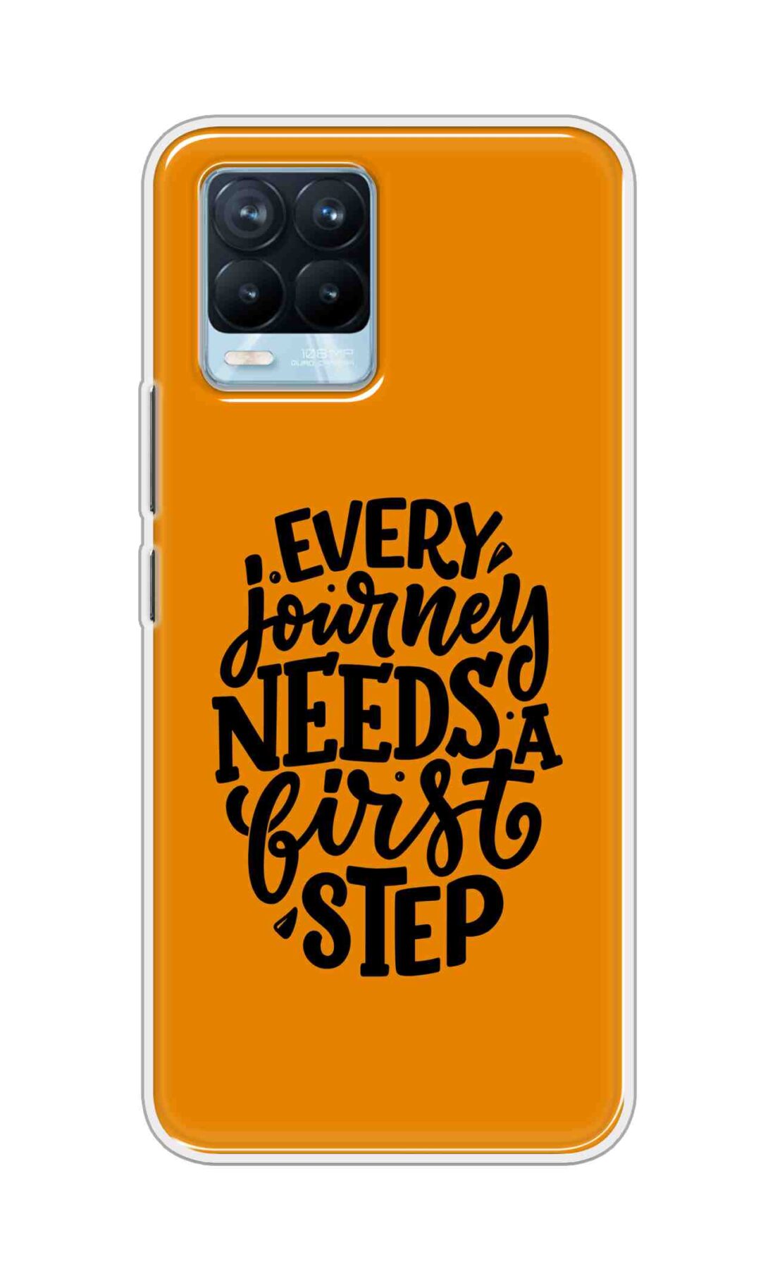 Coberta Back Cover For Realme 8 Pro Back Cover Stylish Case - Every Journey Needs a First Step in Orange Design D16503