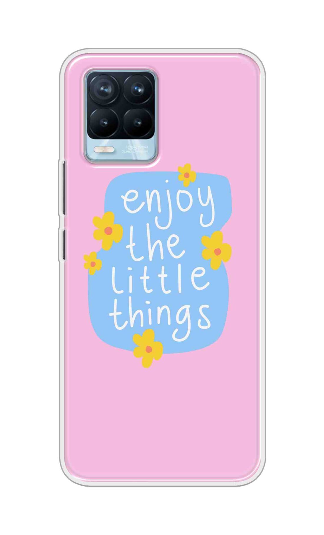 Coberta Back Cover For Realme 8 Pro Back Cover Stylish Case - Enjoy the Little Things in Pink Design D16504
