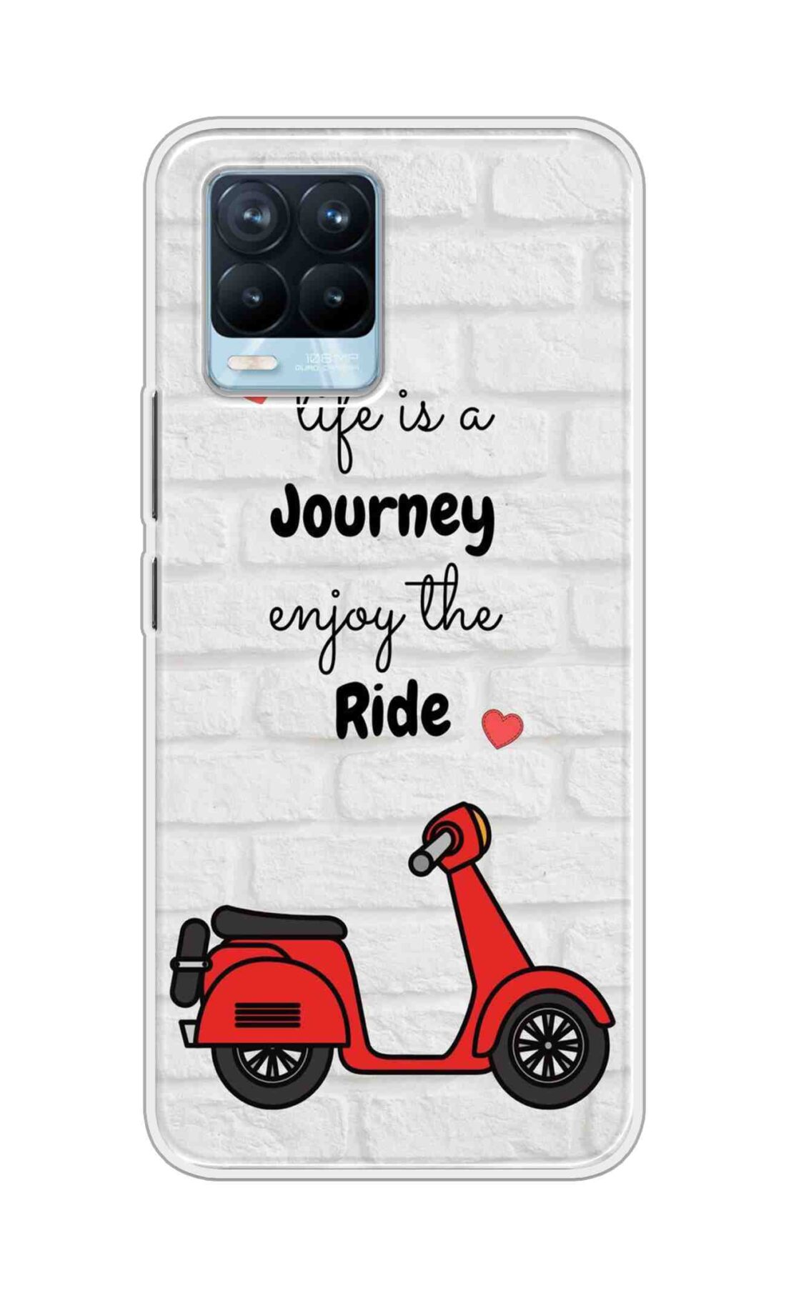 Coberta Back Cover For Realme 8 Pro Back Cover Stylish Case - Life is a Journey Enjoy the Ride Design D16541