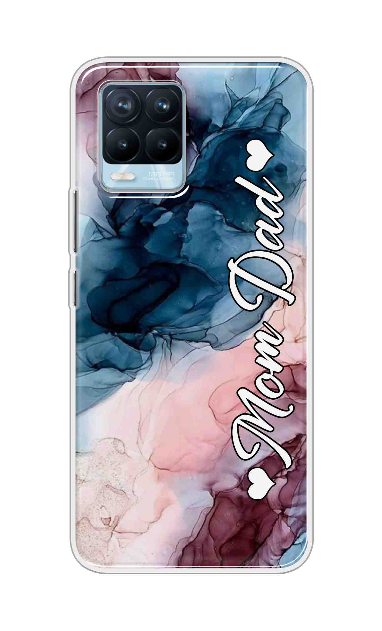 Coberta Back Cover For Realme 8 Pro Back Cover Stylish Case - Mom and Dad on Colourful Marble D16654