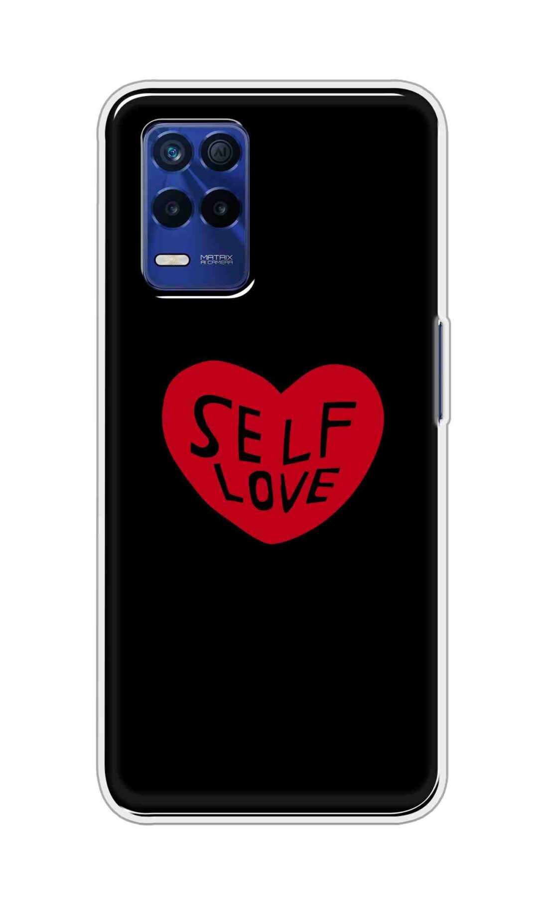 Coberta Back Cover For Realme 8s 5G Back Cover Stylish Case - Self Love Heart in Black Design D16516