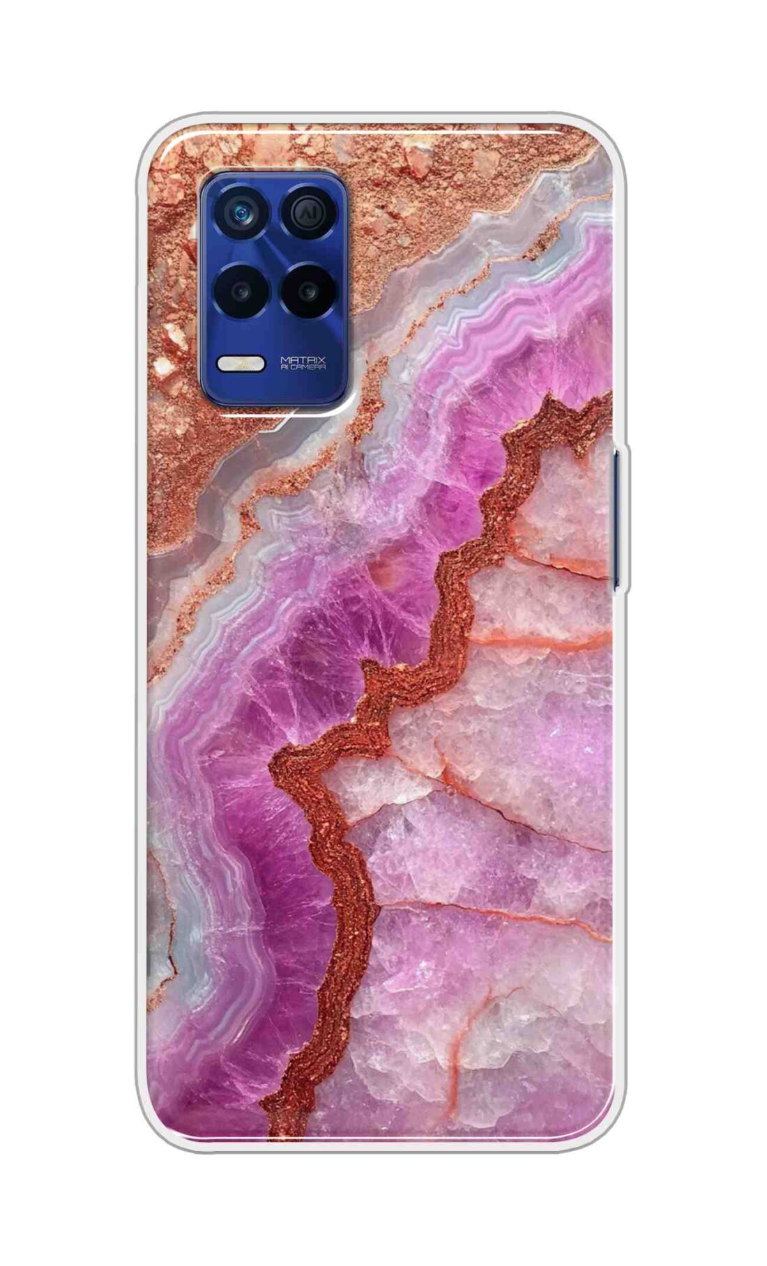 Coberta Back Cover For Realme 8s 5G Back Cover Stylish Case - Multicolour Marble Design D16532