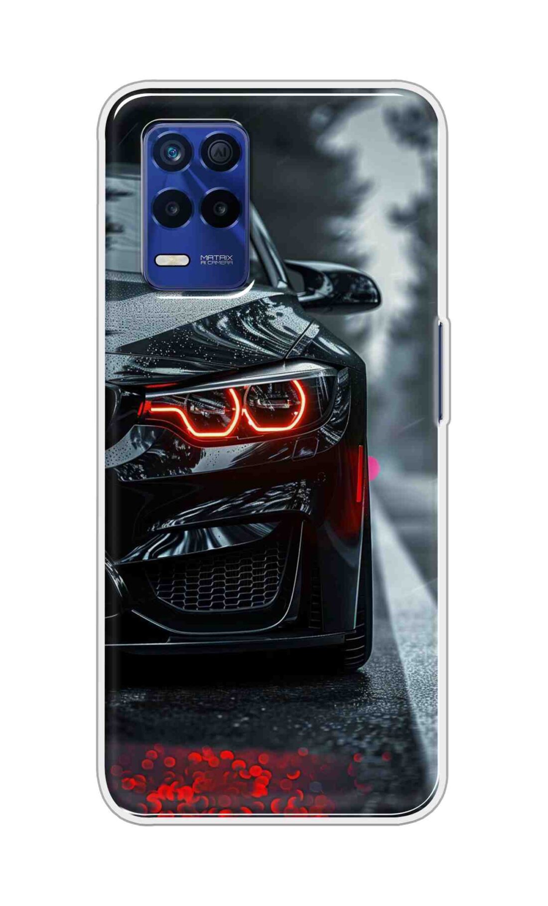 Coberta Back Cover For Realme 8s 5G Back Cover Stylish Case - Black Car Design D16542
