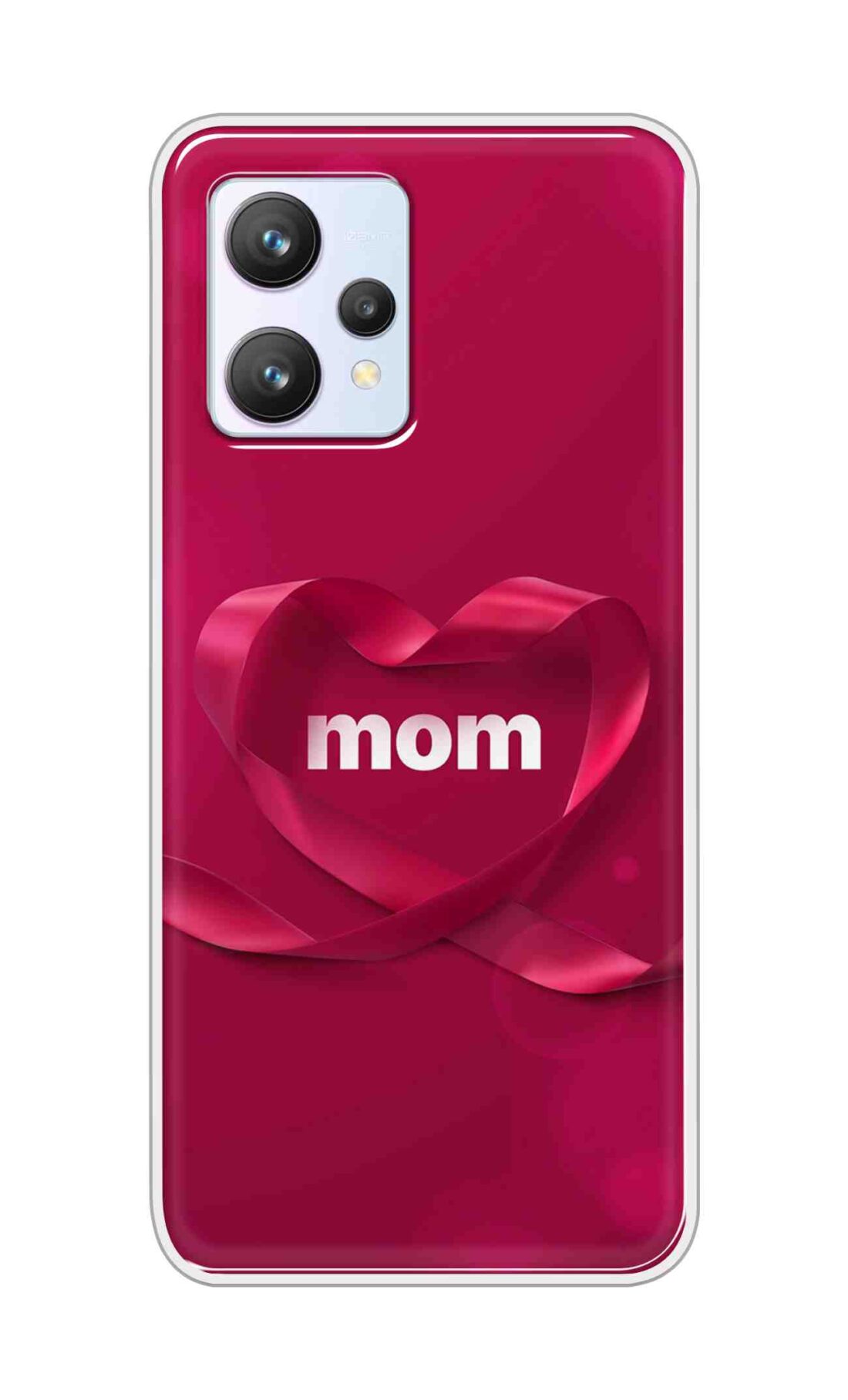 Coberta Back Cover For Realme 9 4G Back Cover Stylish Case - Mom texts in Red heart Design D11317