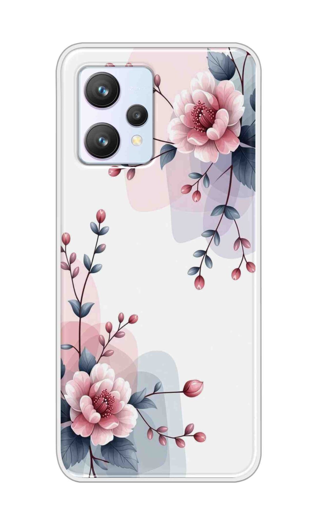 Coberta Back Cover For Realme 9 4G Back Cover Stylish Case - Pink Flowers and Leaves Design Design D16510
