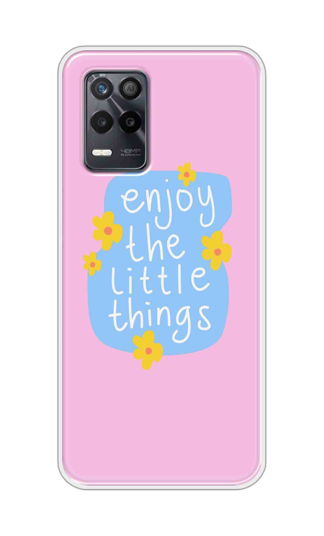 Coberta Back Cover For Realme 9 5G Back Cover Stylish Case - Enjoy the Little Things in Pink Design D16504
